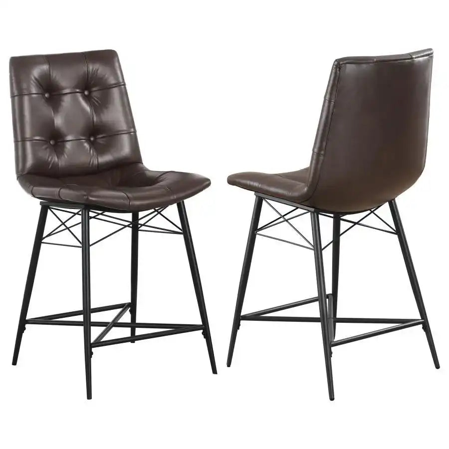 Aiken - Upholstered Tufted Counter Chair (Set of 2) - Best Buy Furniture