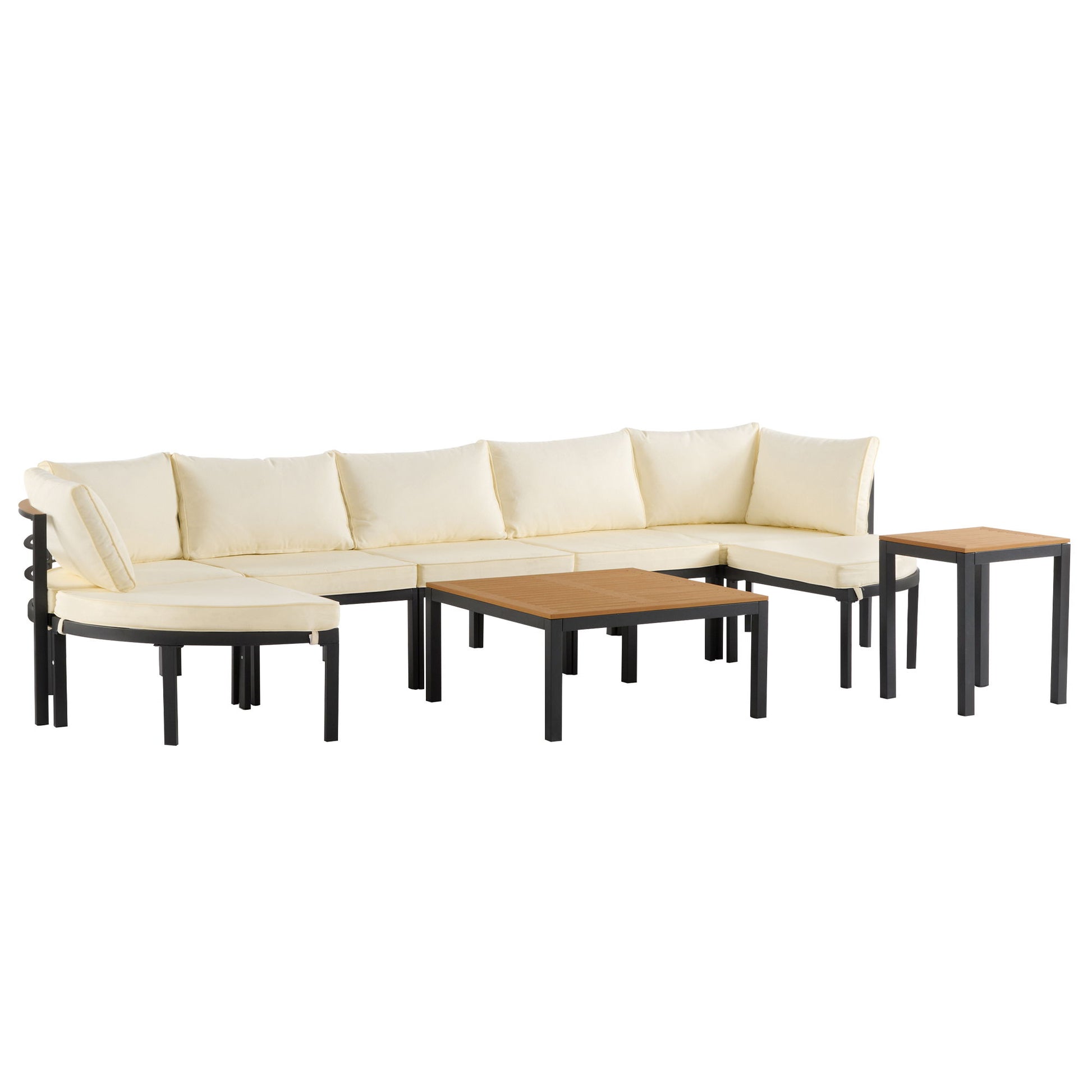 Outdoor Sectional Sofa Set Patio Seating Group With Cushions - Best Buy Furniture
