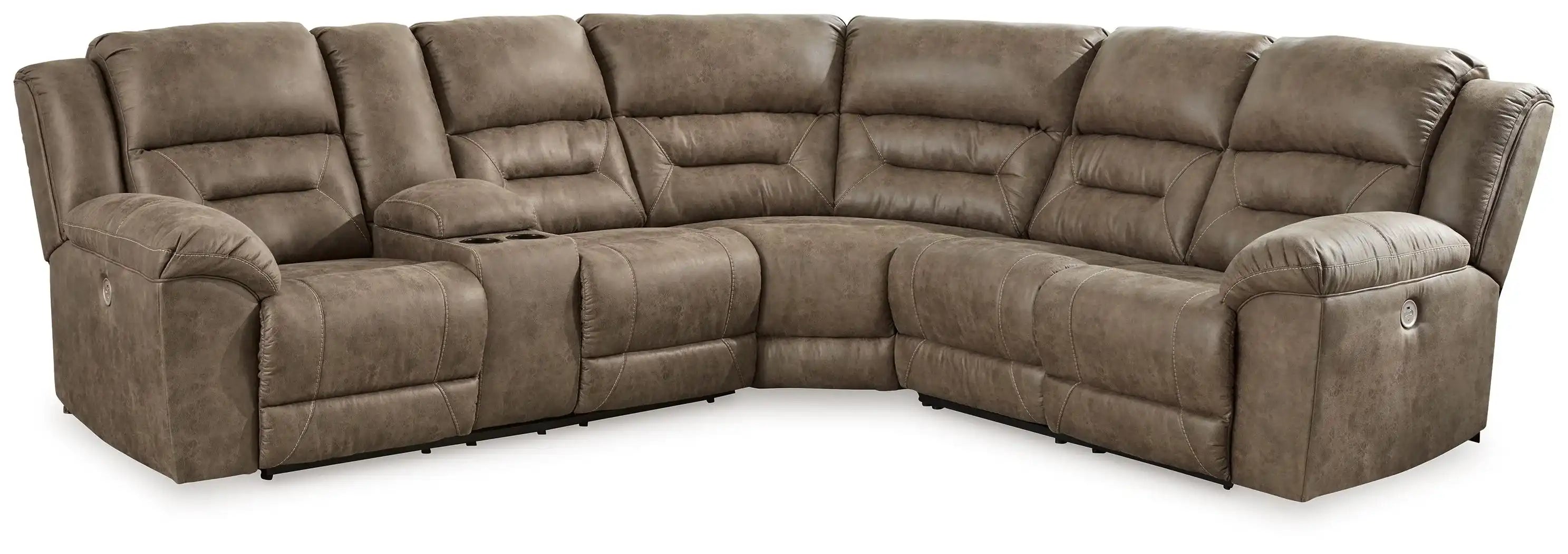 Ravenel - Power Reclining Sectional - Best Buy Furniture