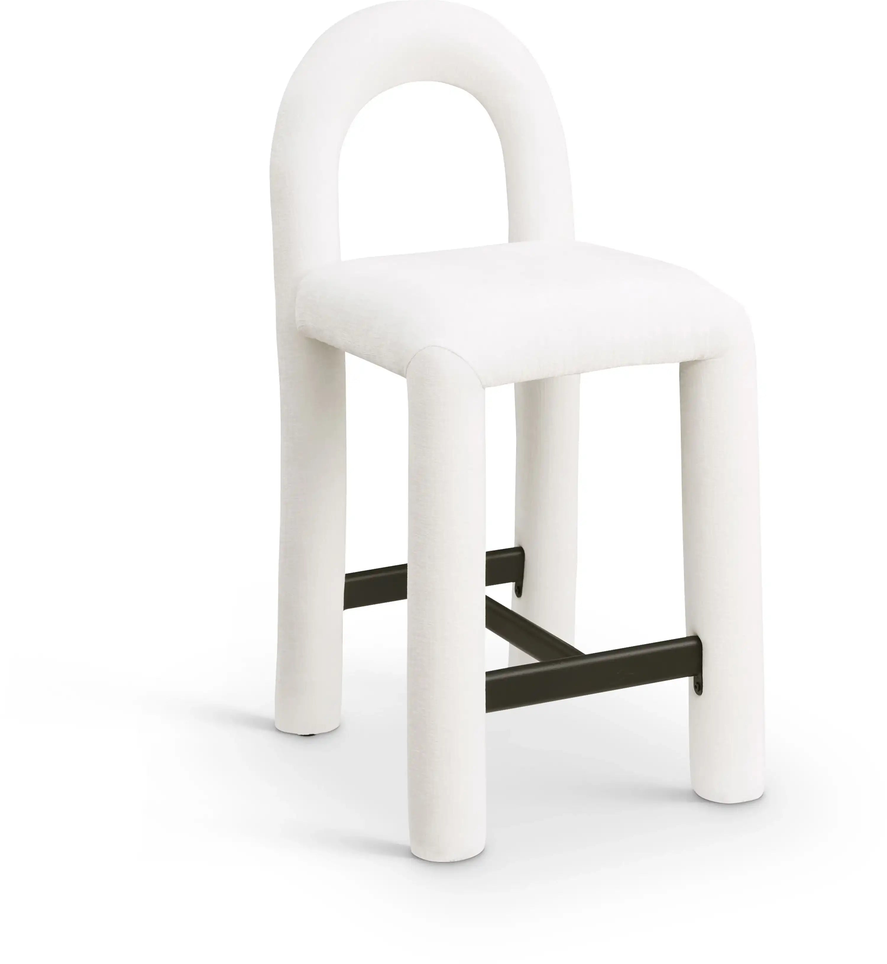 Amari - Chenille Fabric Stool - Best Buy Furniture