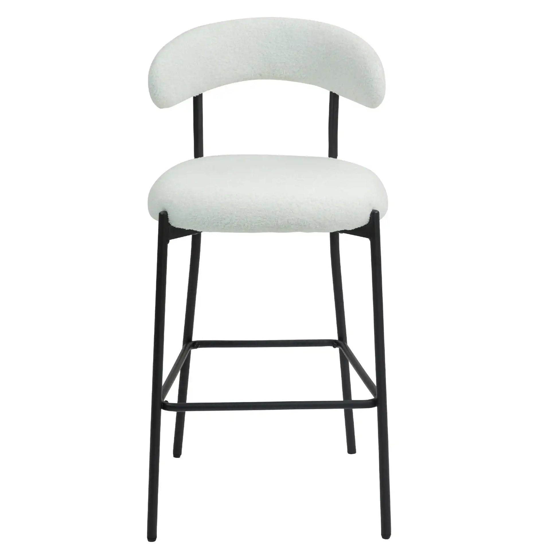 River Modern 26'' Counter Height Bar Stool Teddy Fabric - Best Buy Furniture