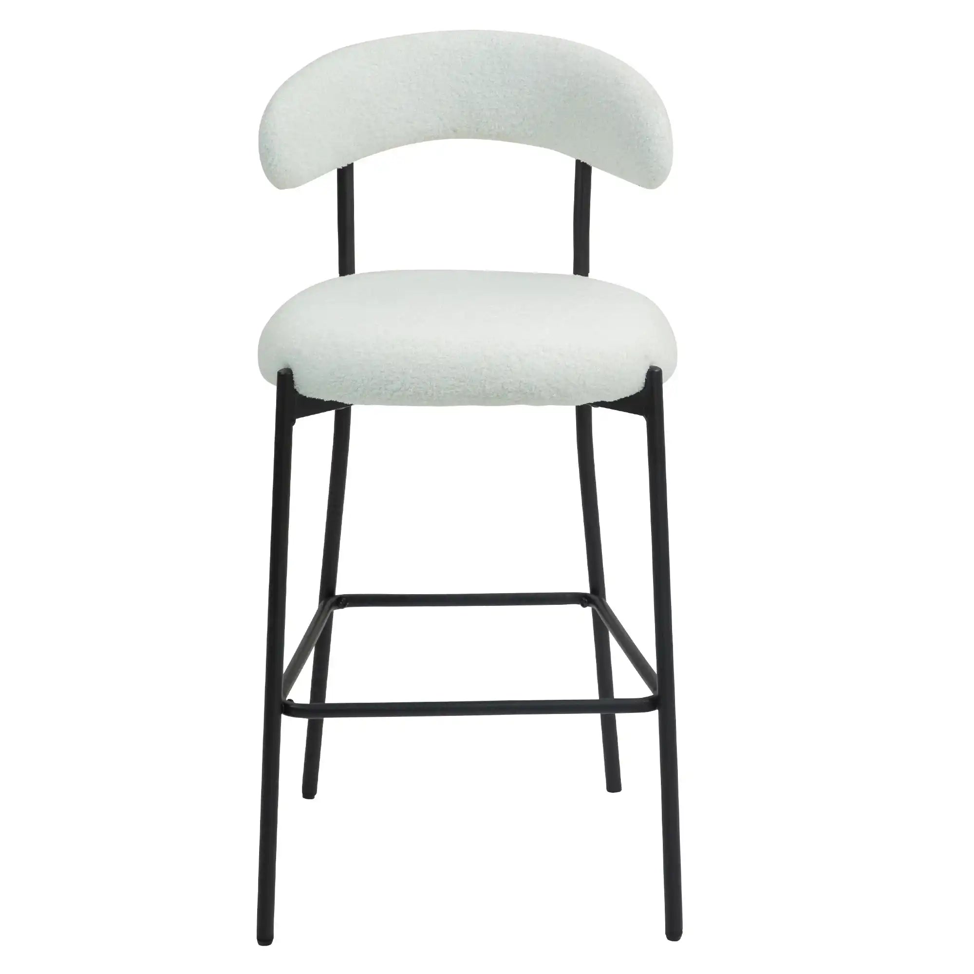 River Modern 26'' Counter Height Bar Stool Teddy Fabric - Best Buy Furniture