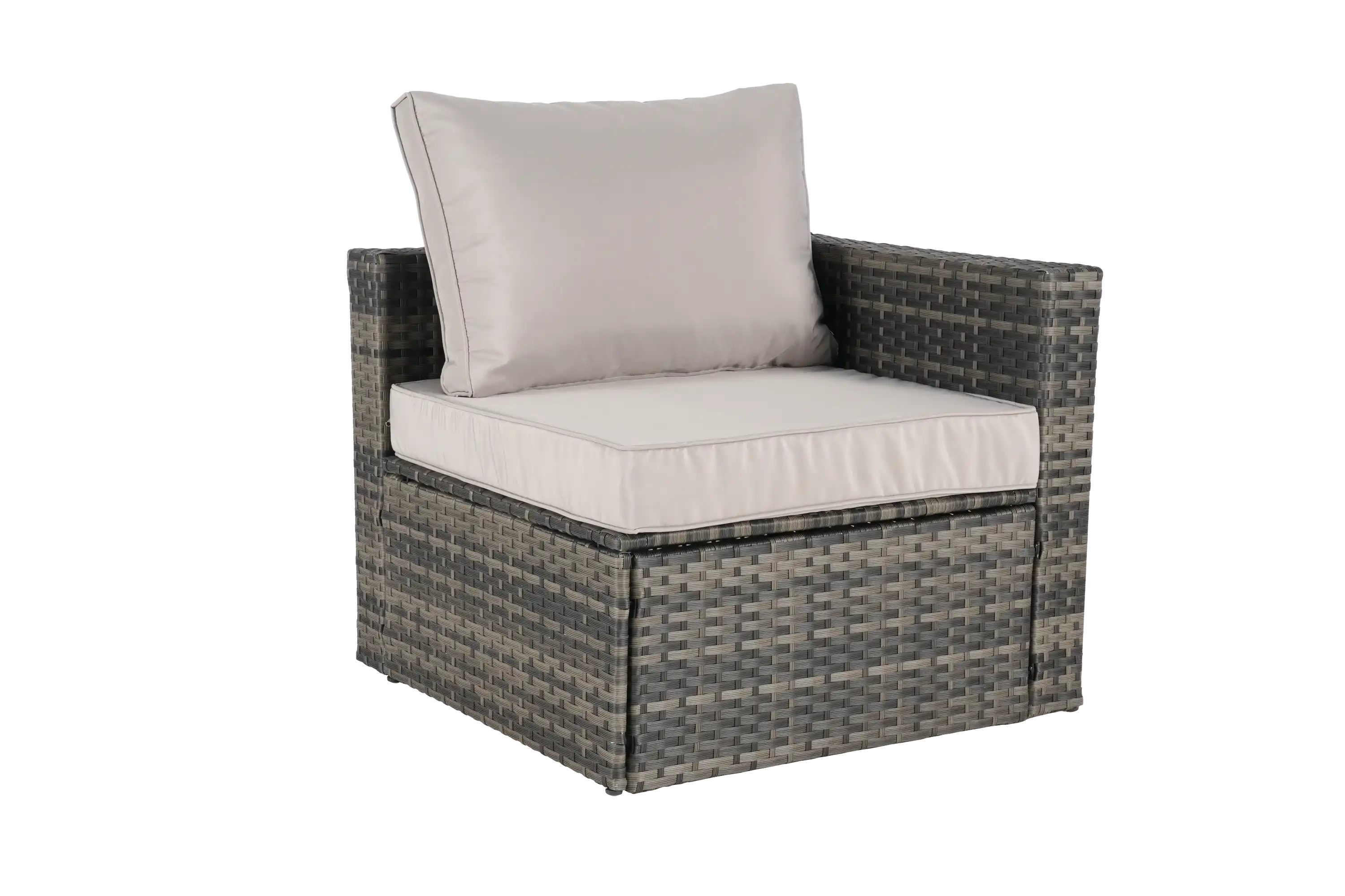 8 Piece L- Shaped Outdoor Patio Sofa Set with Ottoman & Glass Top Table - Best Buy Furniture