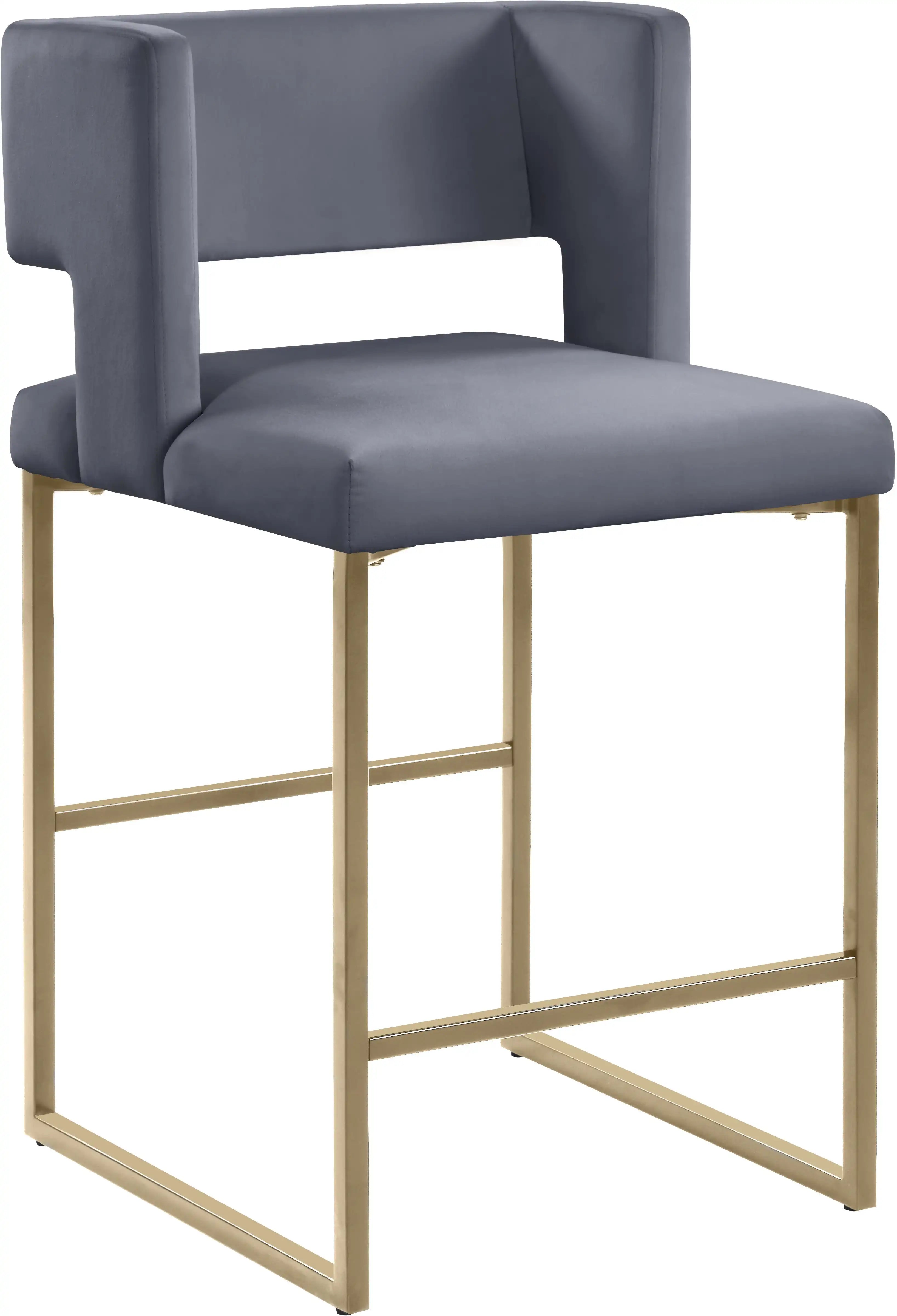 Caleb - Counter Stool with Gold Legs (Set of 2) - Best Buy Furniture