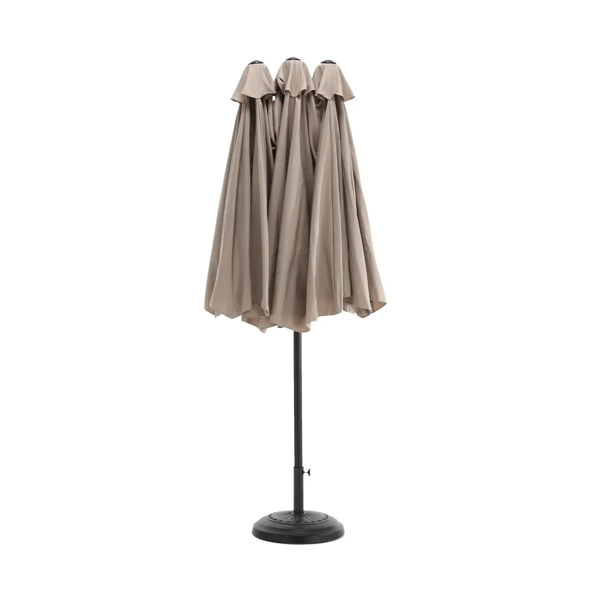 14.8 Ft Double Sided Outdoor Umbrella Rectangular Large with Crank ( khaki ) - Best Buy Furniture