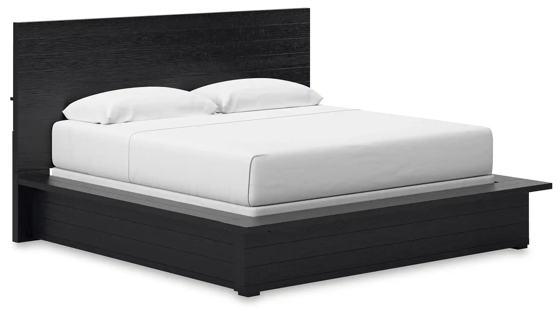 Londer - King Panel Bed - Black - Best Buy Furniture