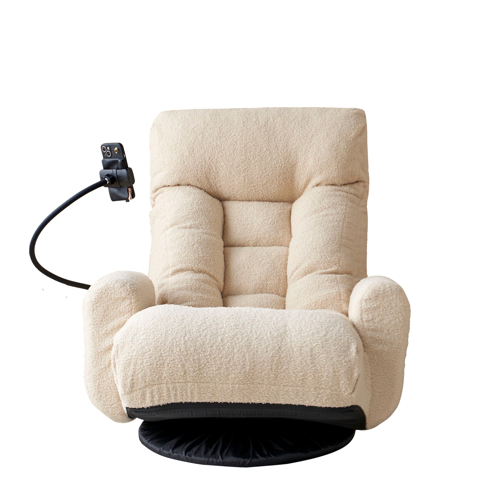 Adjustable Swivel Lounge Chair With 360 Degree Rotating Seat And Headrest Support - Best Buy Furniture