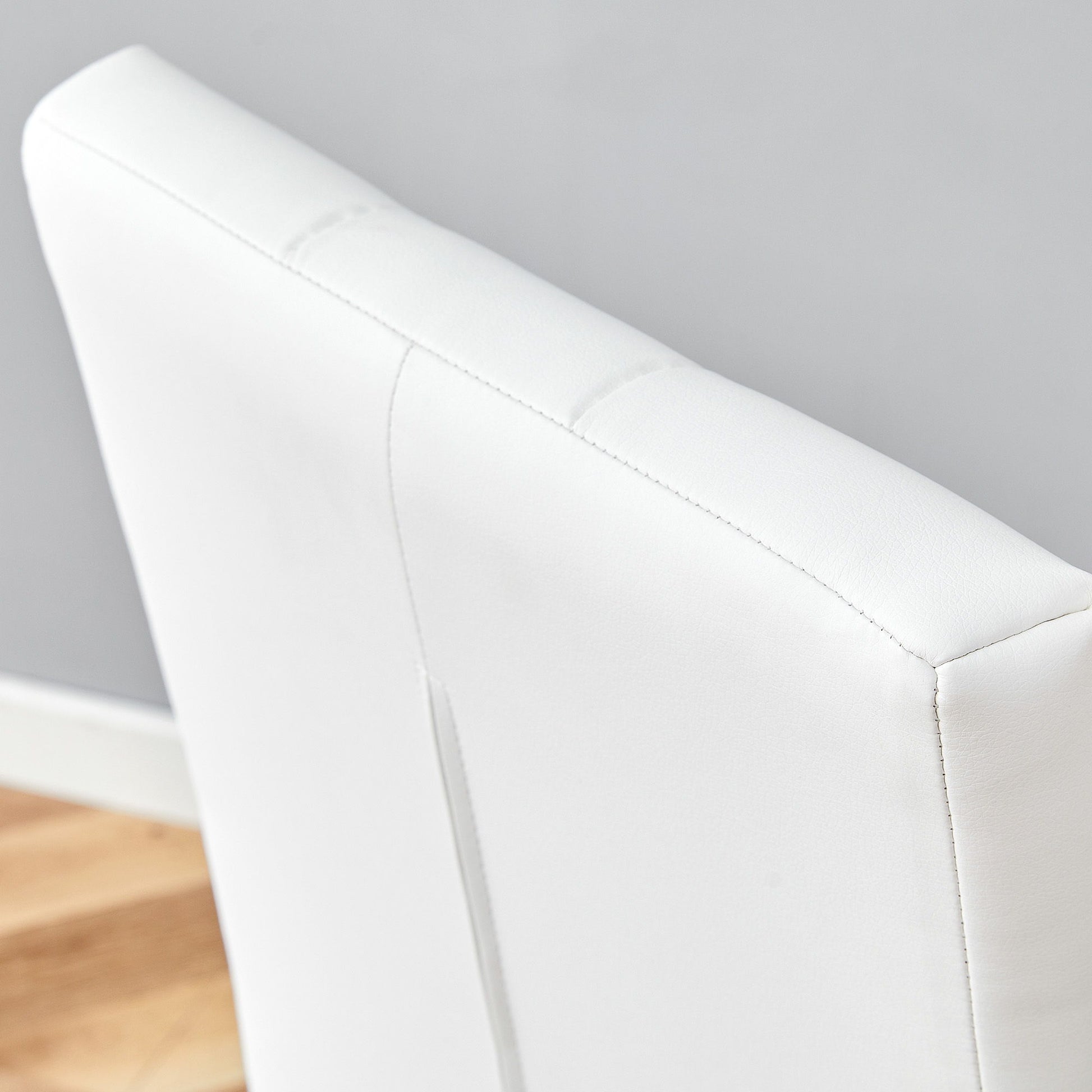 Vintage Style Armless Dining Chairs Set With Grid And Buckle Design - Best Buy Furniture