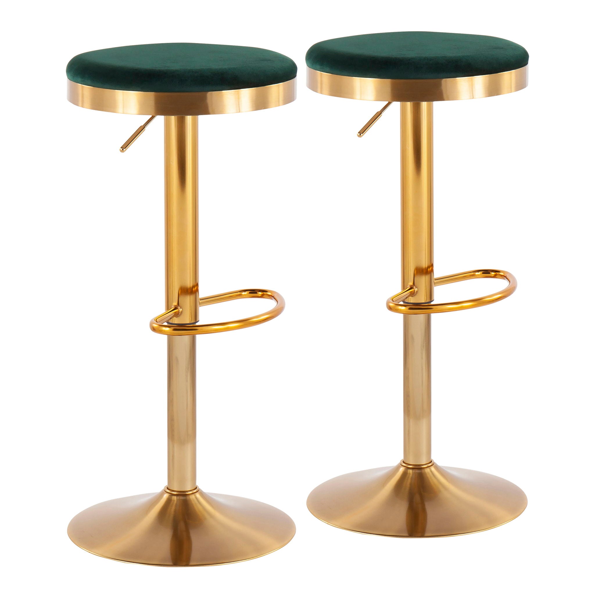 Dakota - Contemporary Upholste Adjustable Barstool (Set of 2) - Best Buy Furniture