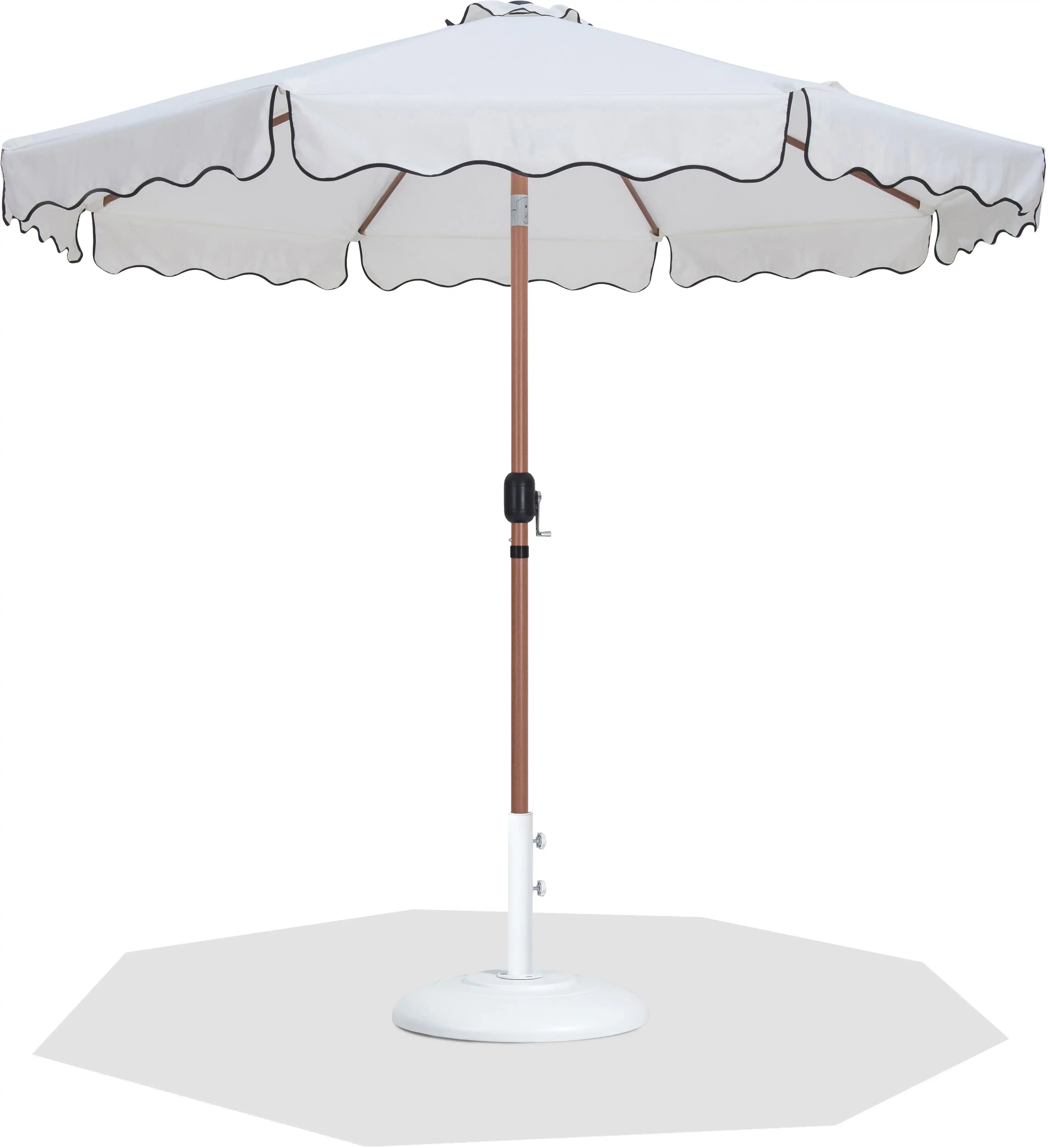 Amalfi - Patio Umbrella - White Base / Light Brown Pole - Best Buy Furniture