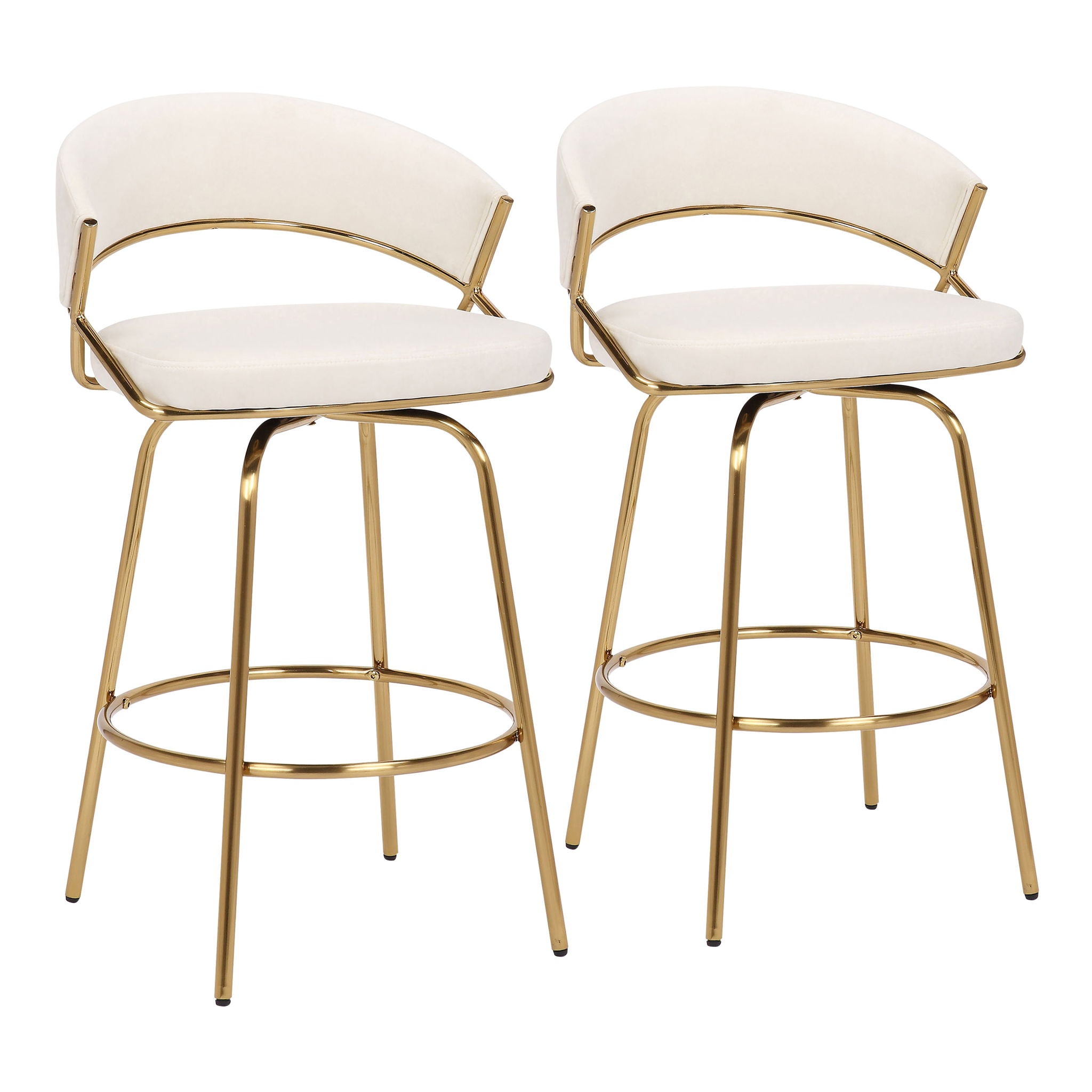 Jie - Glam Fixed Height Counter Stool (Set of 2) - Best Buy Furniture