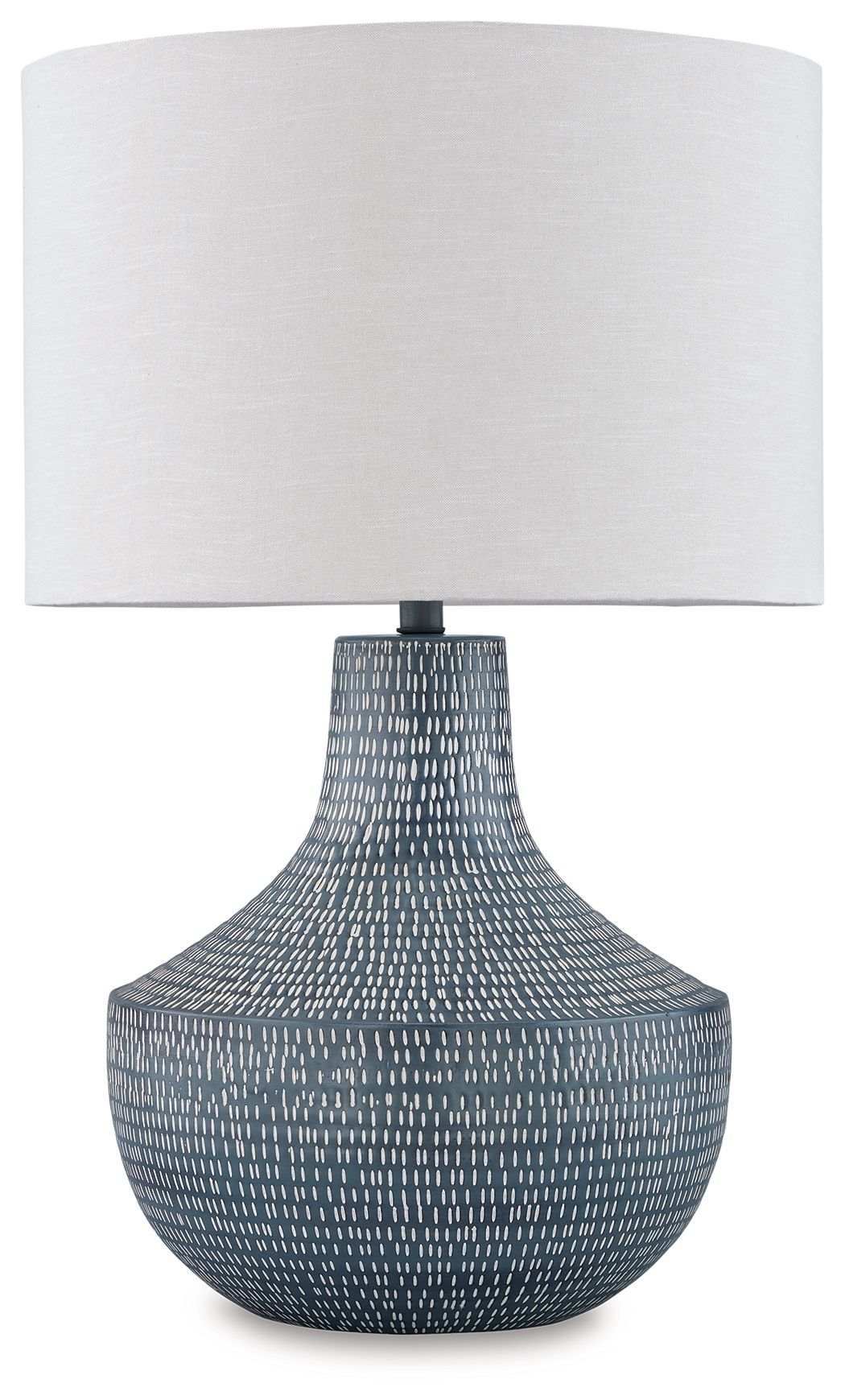 Schylarmont - Metal Table Lamp - Antique Gray / White - Best Buy Furniture