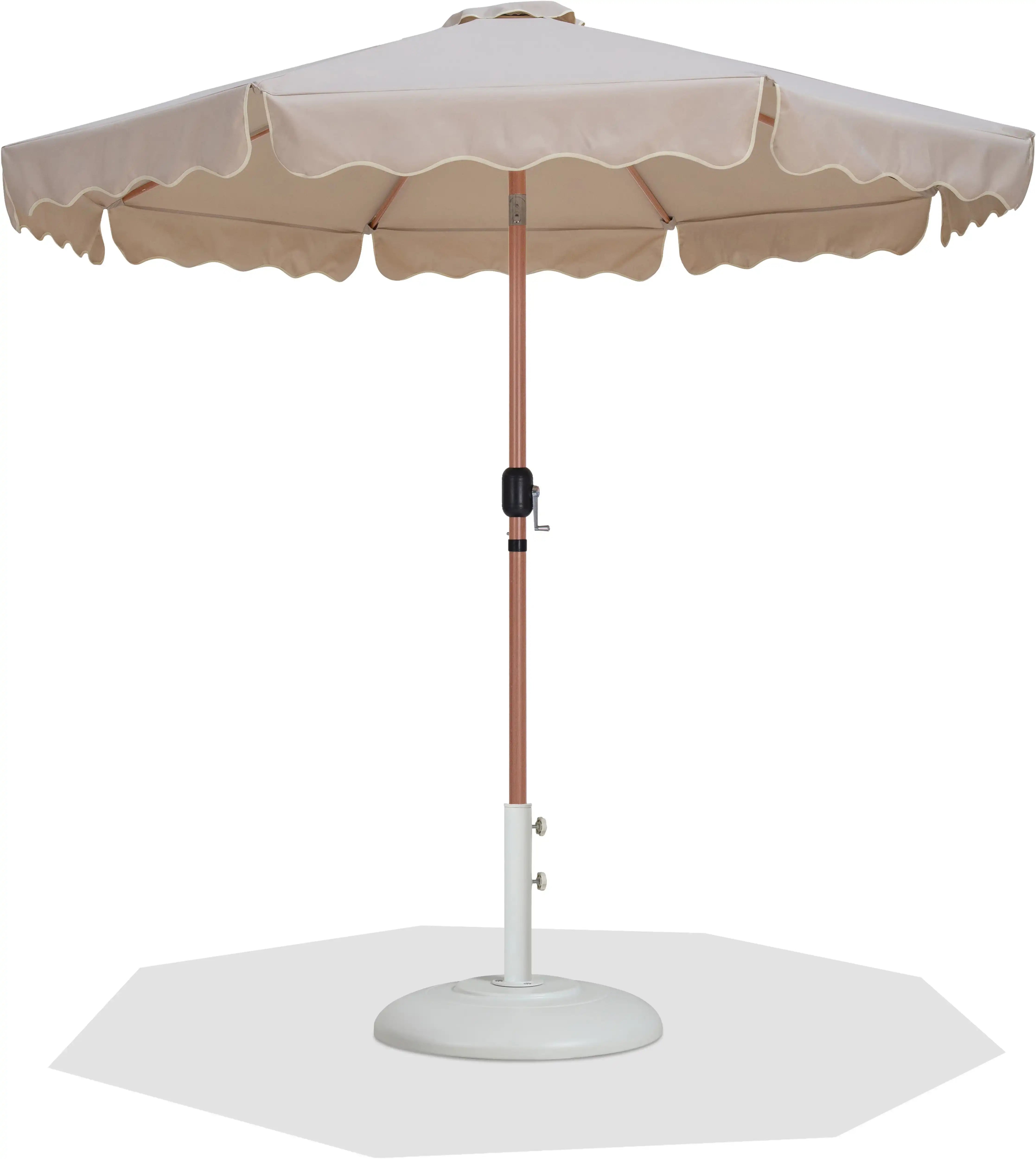 Amalfi - Patio Umbrella - White Base / Light Brown Pole - Best Buy Furniture