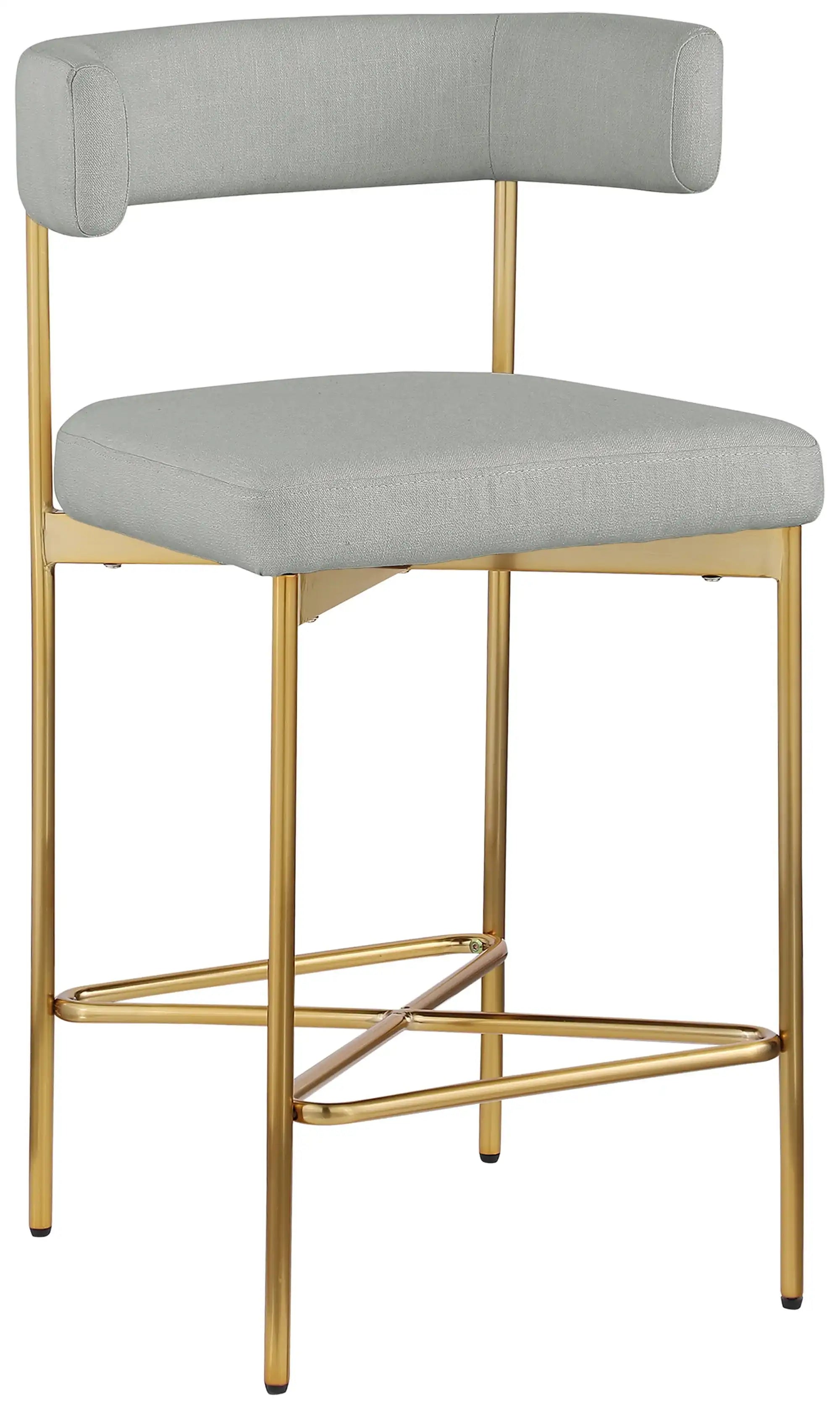 Rivage - Durable Stool With Gold Frame (Set of 2) - Best Buy Furniture