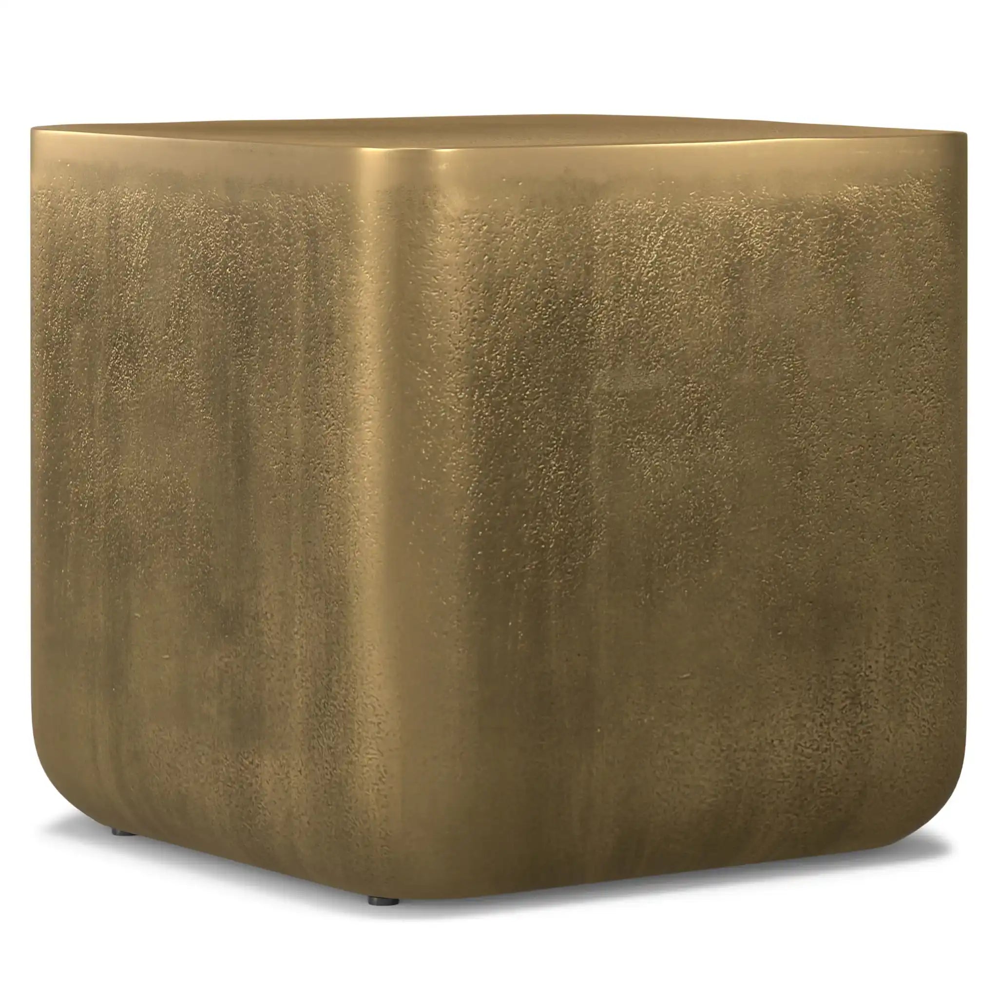 Bassett - Cast Aluminum Side Table - Brown - Best Buy Furniture
