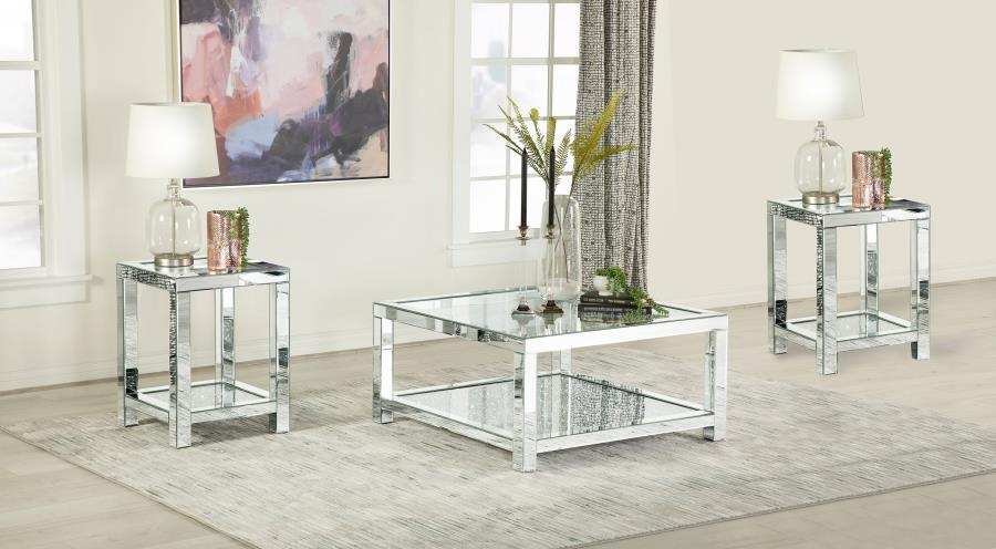 Valentina - Mirrored Coffee Table Set - Best Buy Furniture