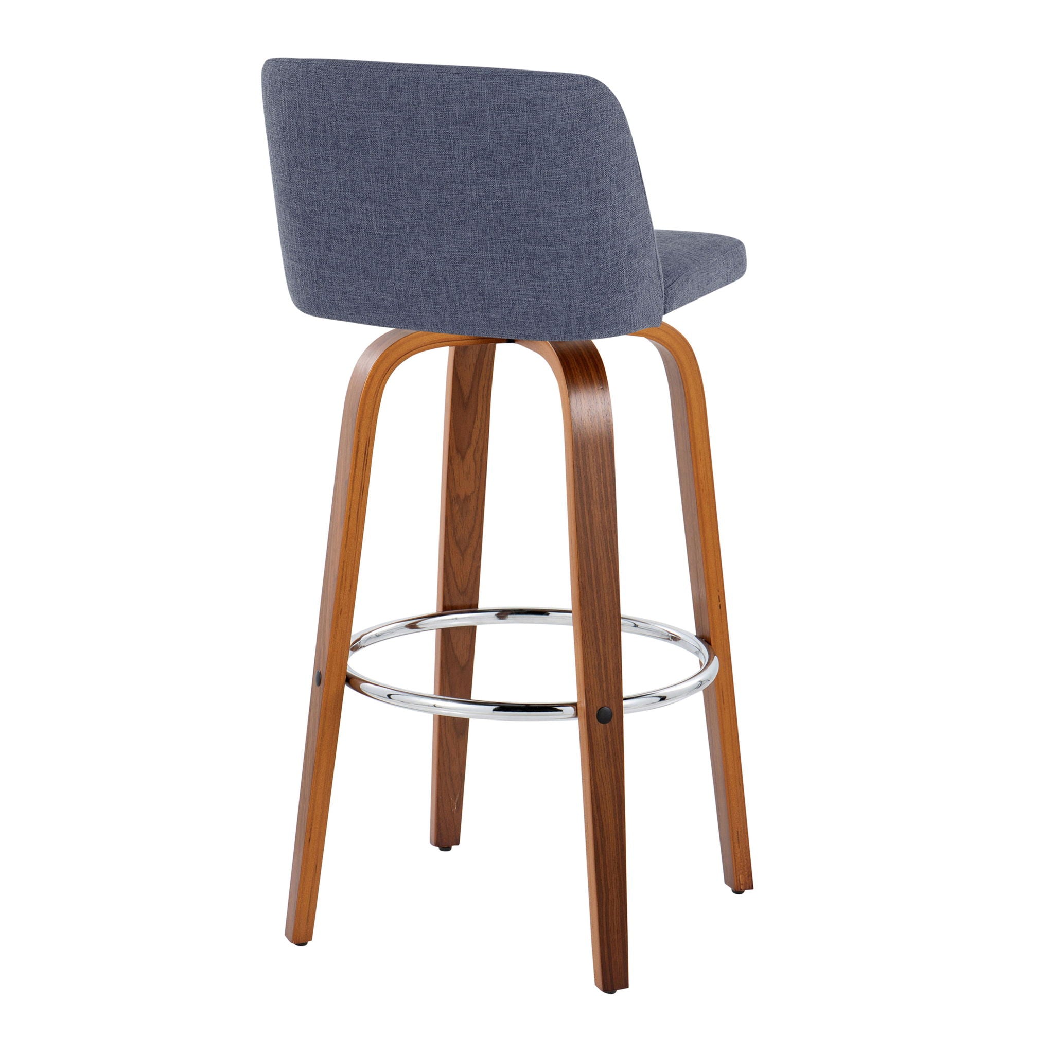 Toriano - Mid Century Modern Fixed Height, Barstool With Swivel With Round Footrest (Set of 2) - Best Buy Furniture