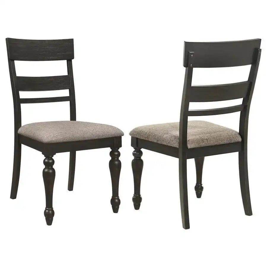 Bridget - Wood Dining Side Chair (Set of 2) - Charcoal - Best Buy Furniture