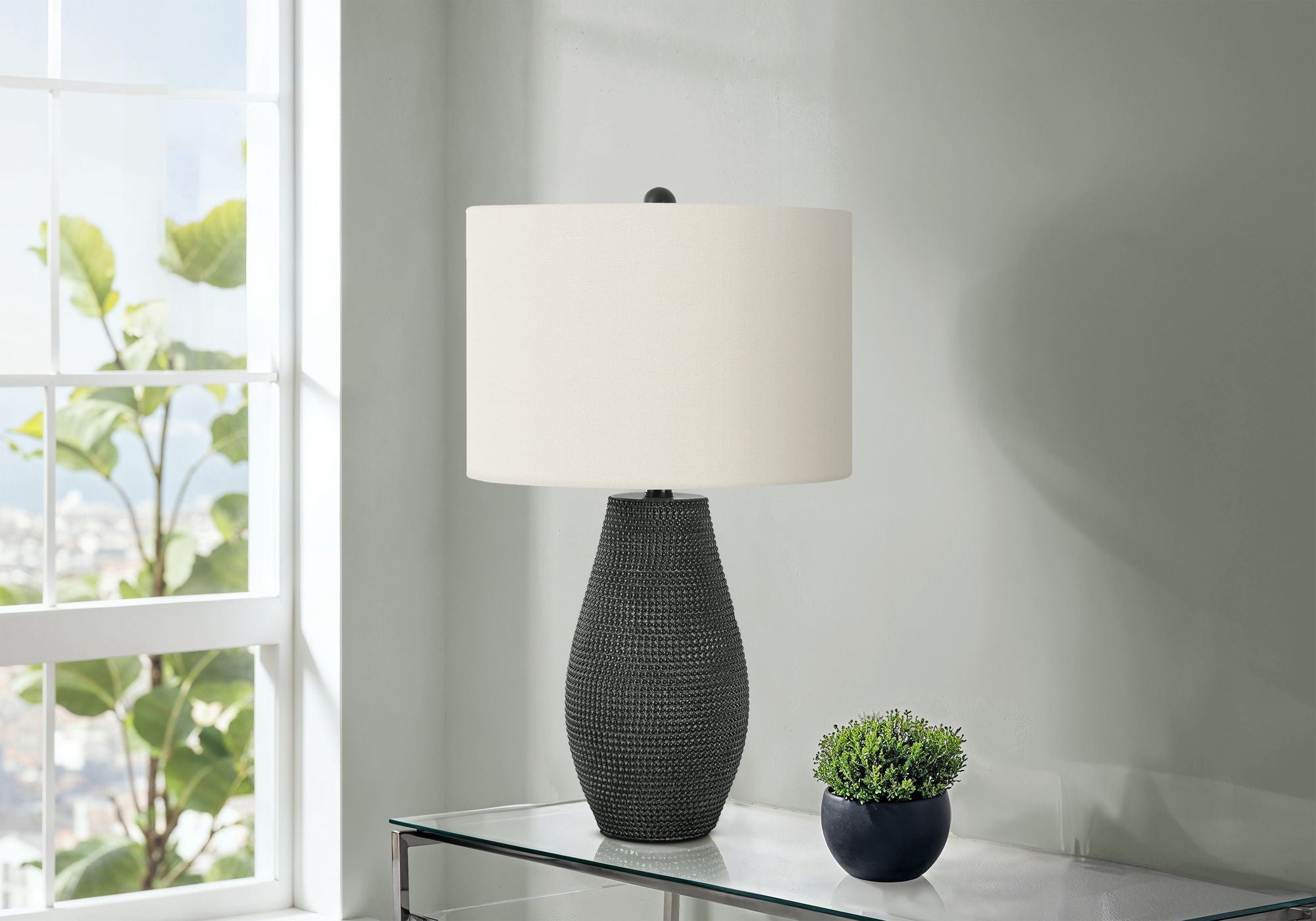 Lighting, Table Lamp, Resin, Contemporary - Black - Best Buy Furniture