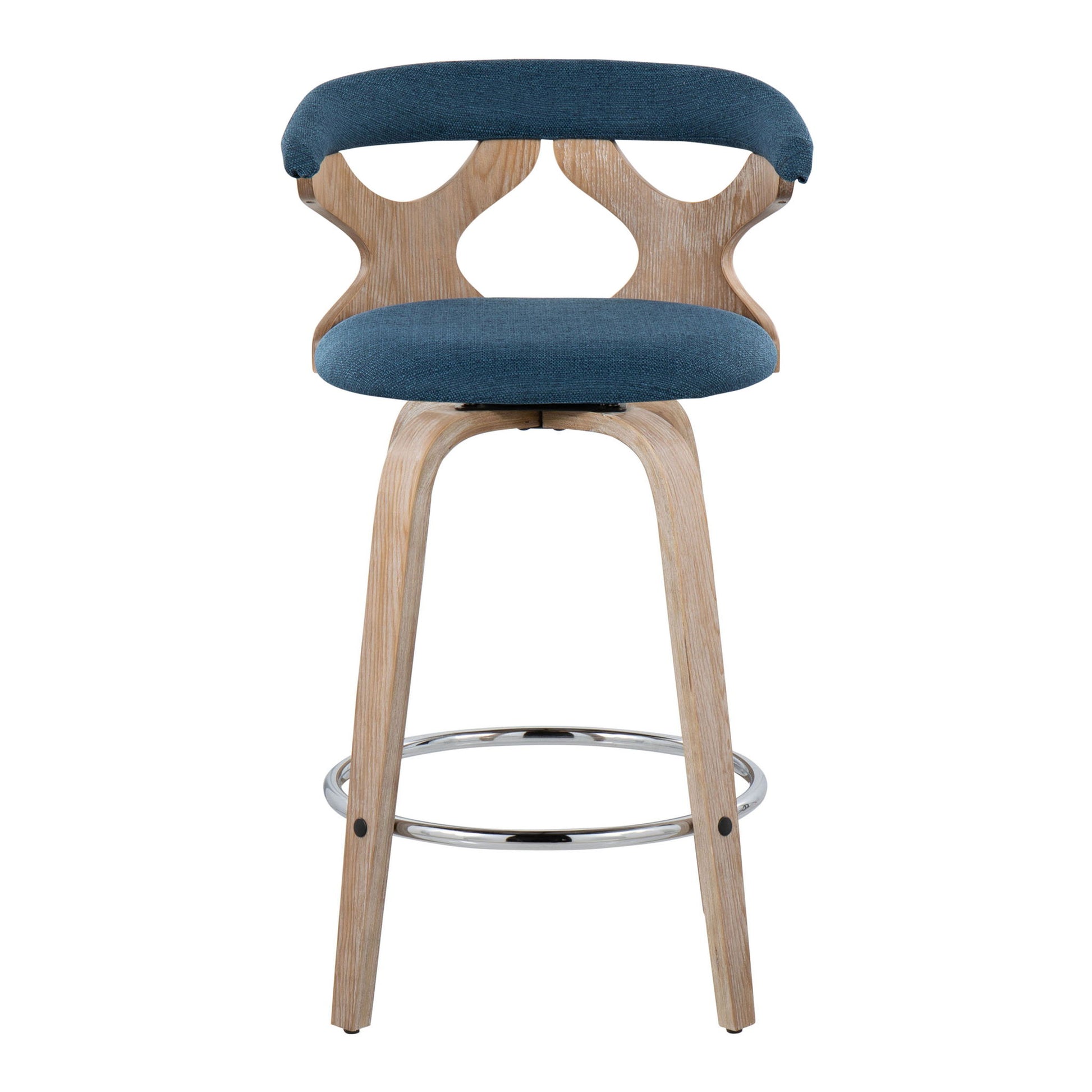 Gardenia - Mid Century Modern Fixed Height Counter Stool With Swivel (Set of 2) - Best Buy Furniture