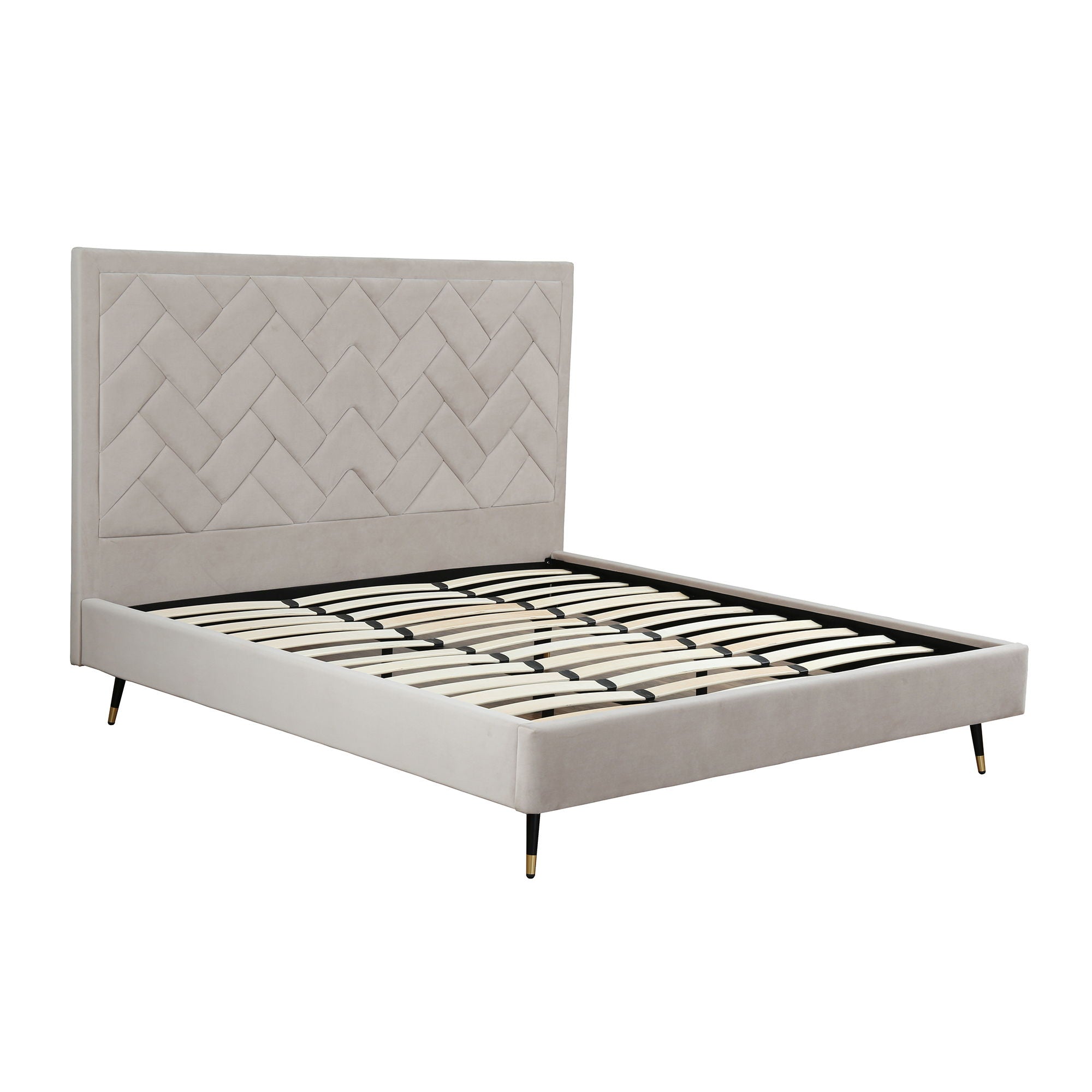 Crosby - Bed With Upholstered Headboard And Slats