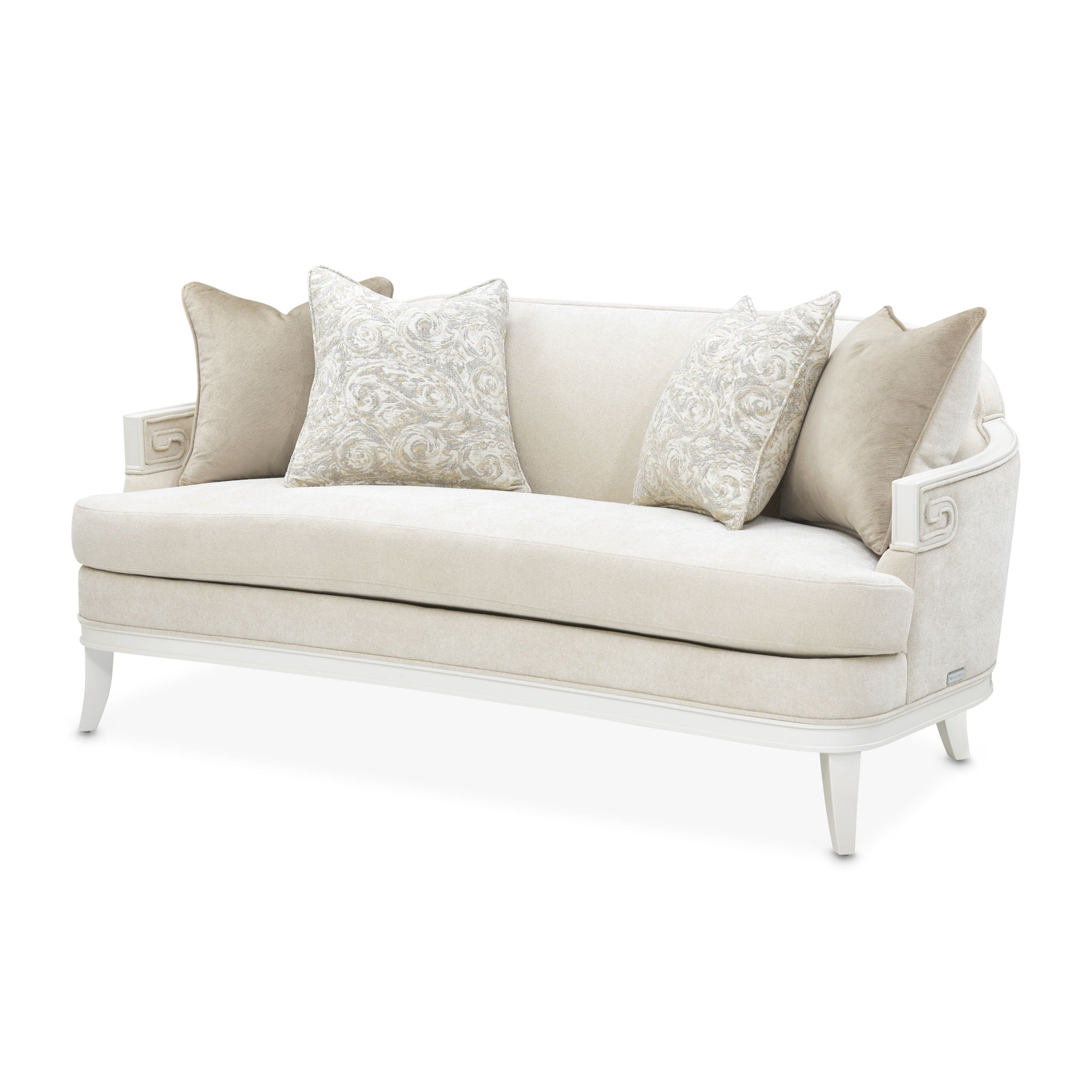 La Marisia - Chenille Loveseat - Tranquil / Creamy Pearl - Best Buy Furniture