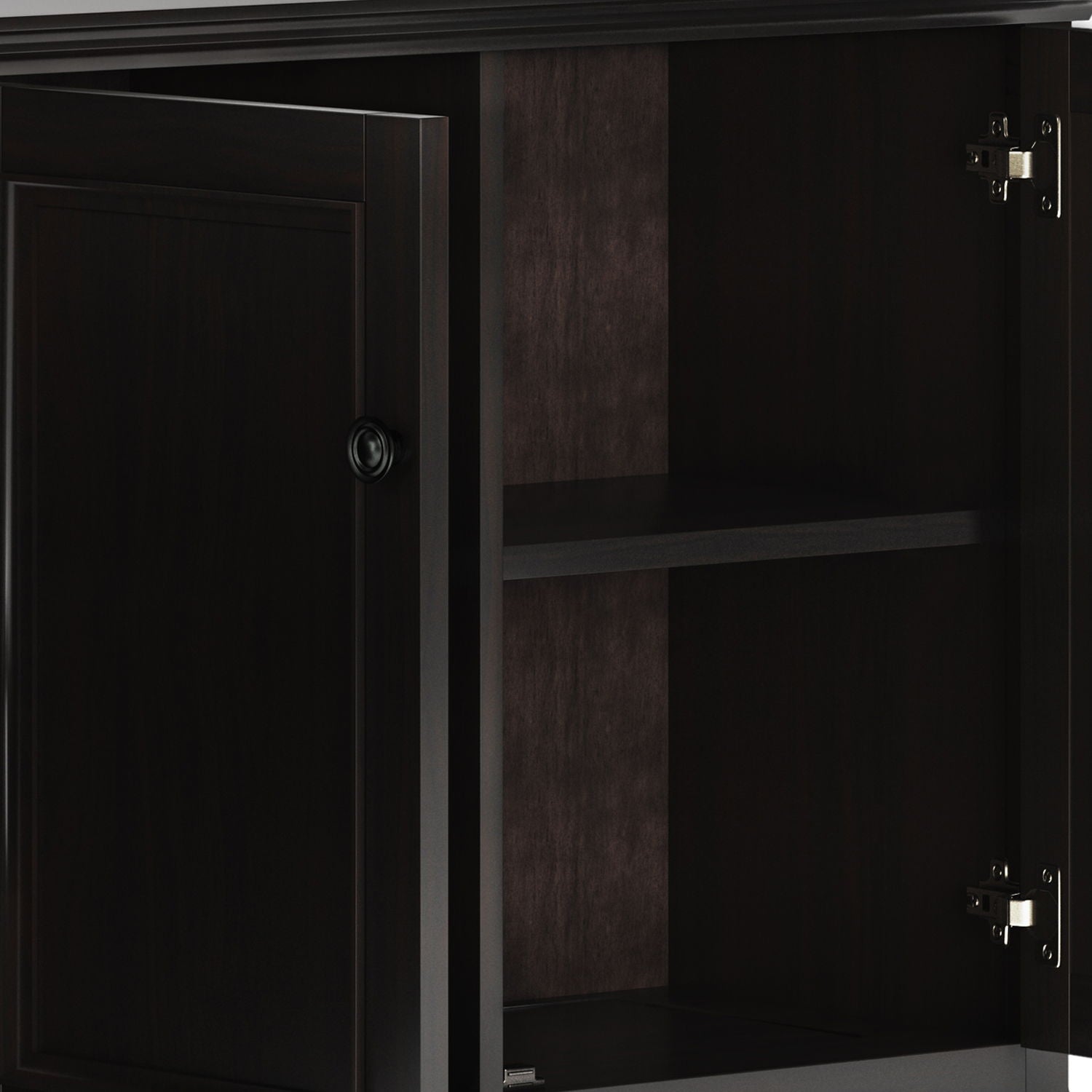Amherst - Wide 3 Door Storage Cabinet - Hickory Brown - Best Buy Furniture
