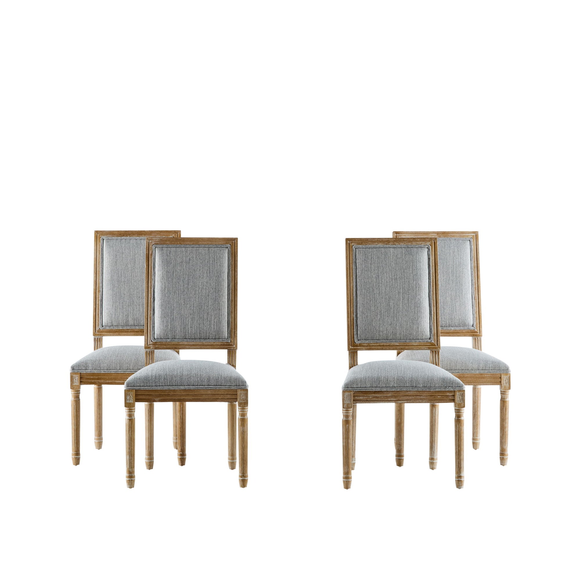 French Country Style Dining Chair With Upholstered Seating And Fluted Legs - Best Buy Furniture