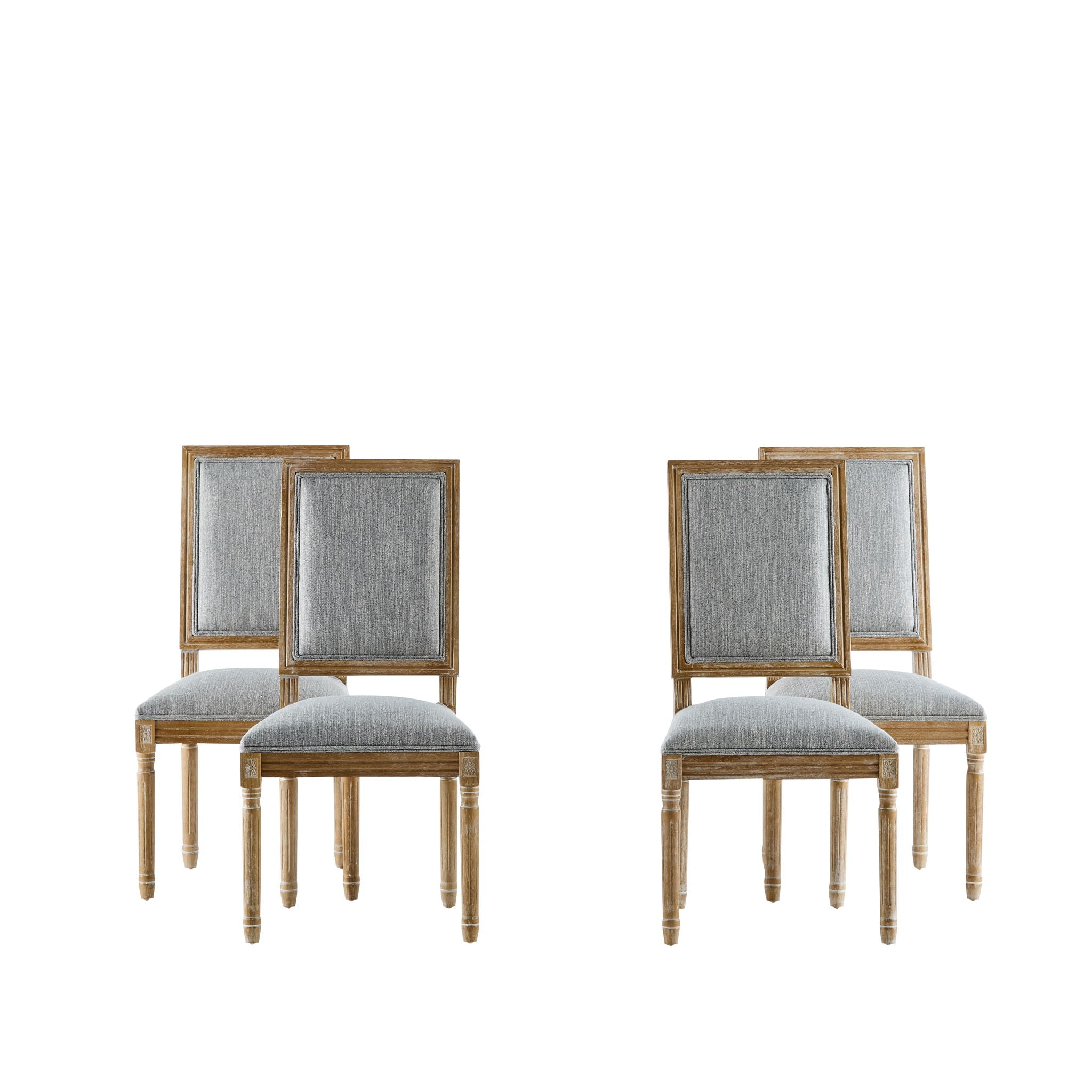French Country Style Dining Chair With Upholstered Seating And Fluted Legs - Best Buy Furniture