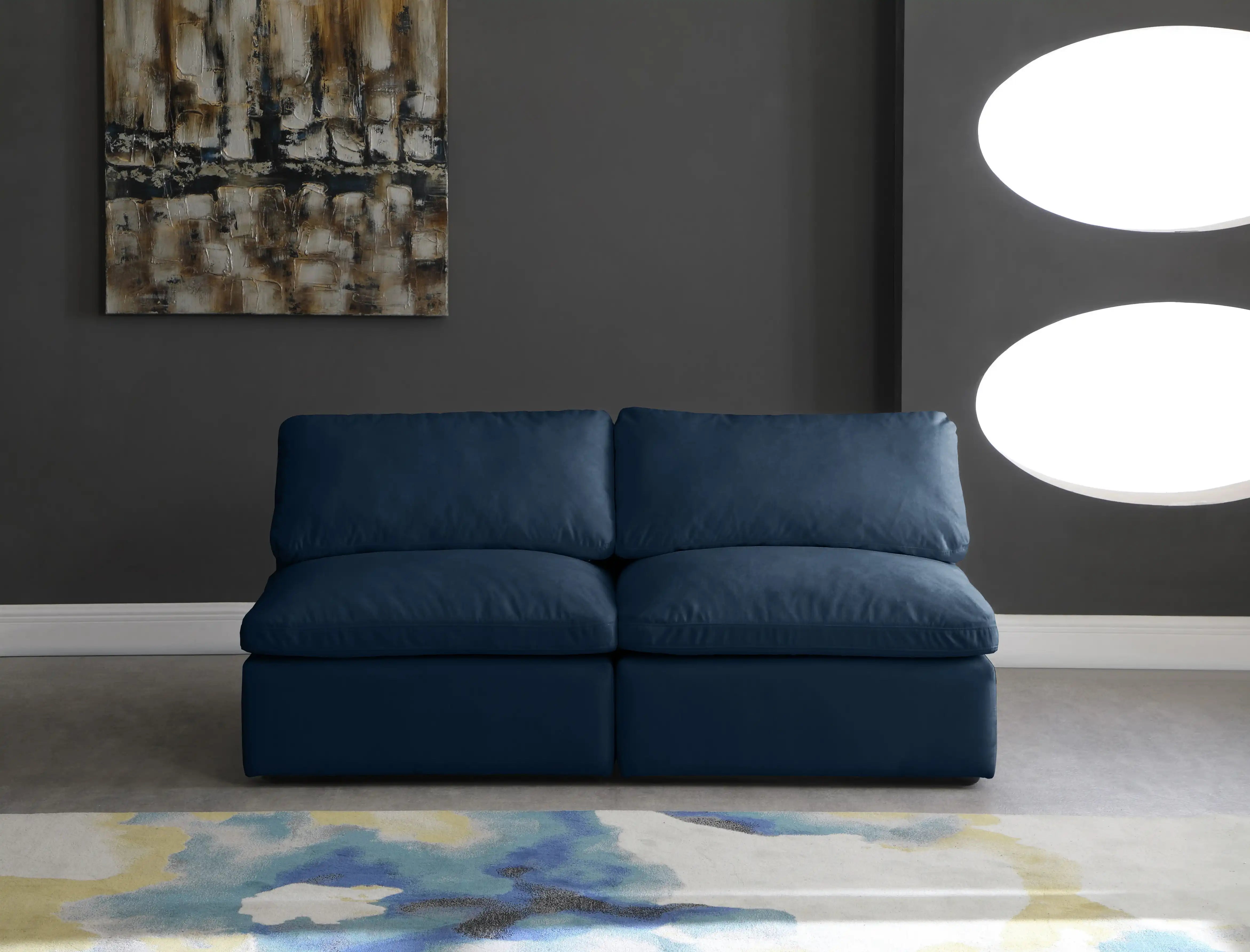 Plush - Modular Armless 2 Seat Sofa - Best Buy Furniture