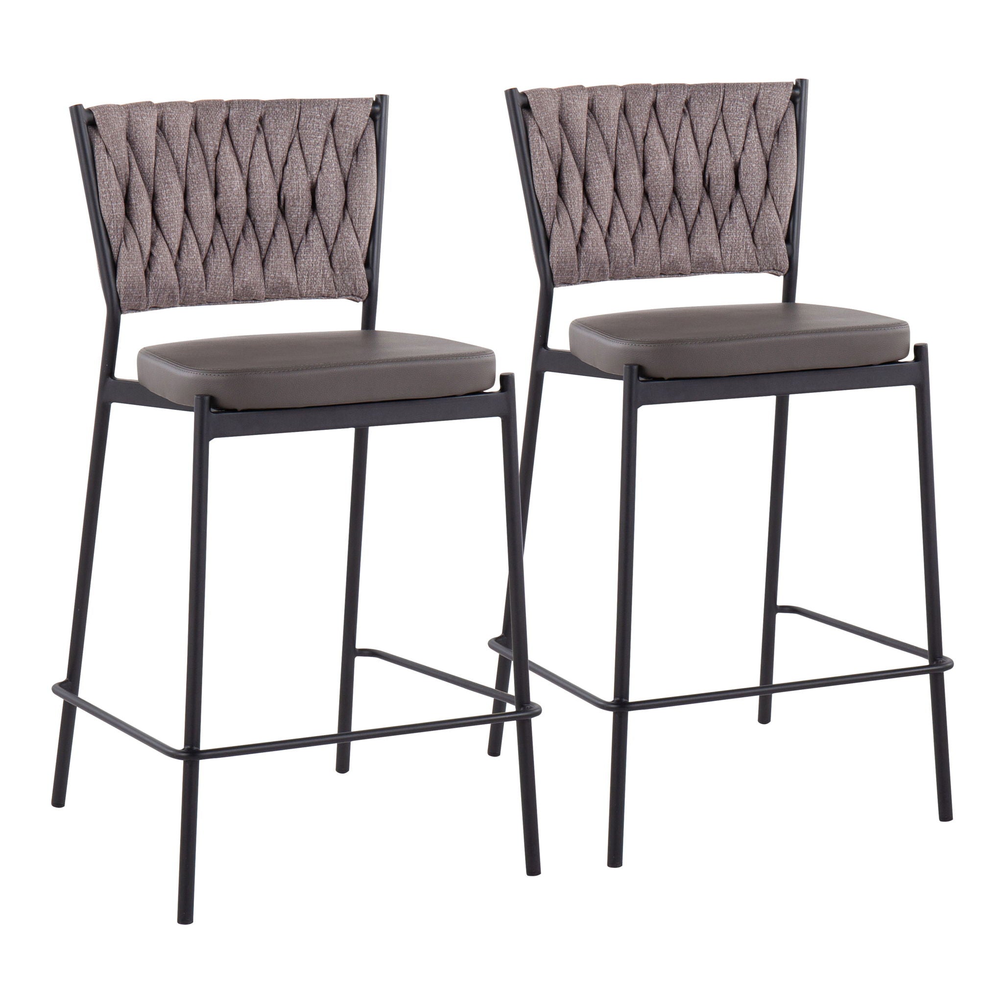 Tania - Braided Contemporary Counter Stool (Set of 2) - Best Buy Furniture