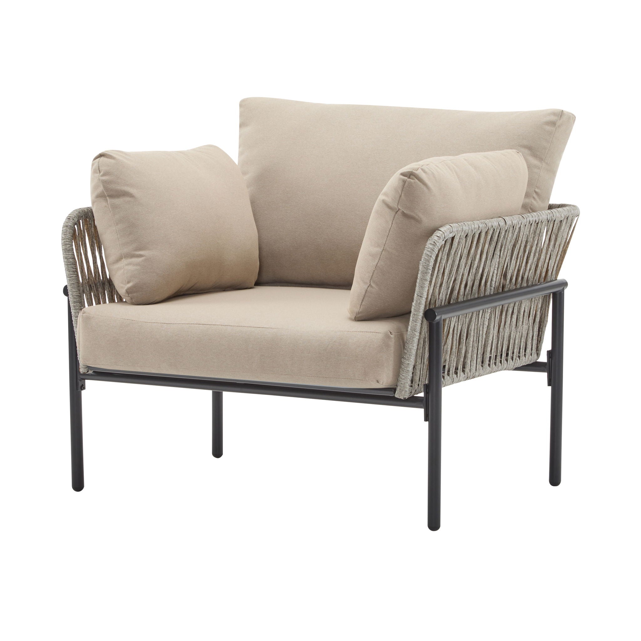 Rope Lounge Chair With Cushions For Modern Spaces - Best Buy Furniture
