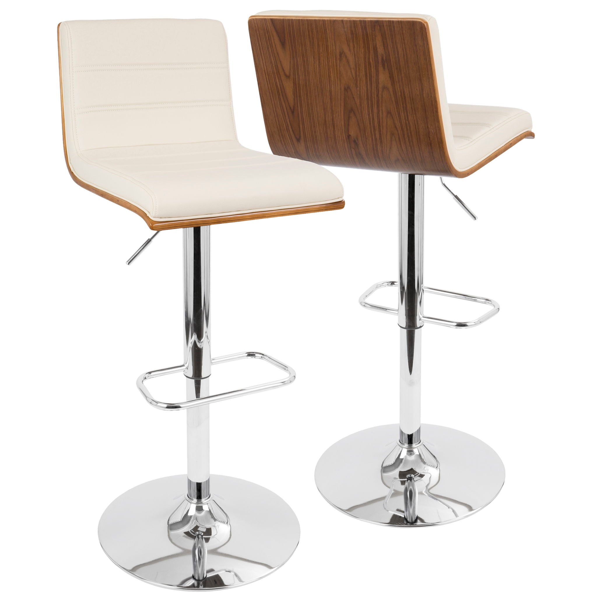Vasari - Mid Century Modern Adjustable Barstool With Swivel - Best Buy Furniture