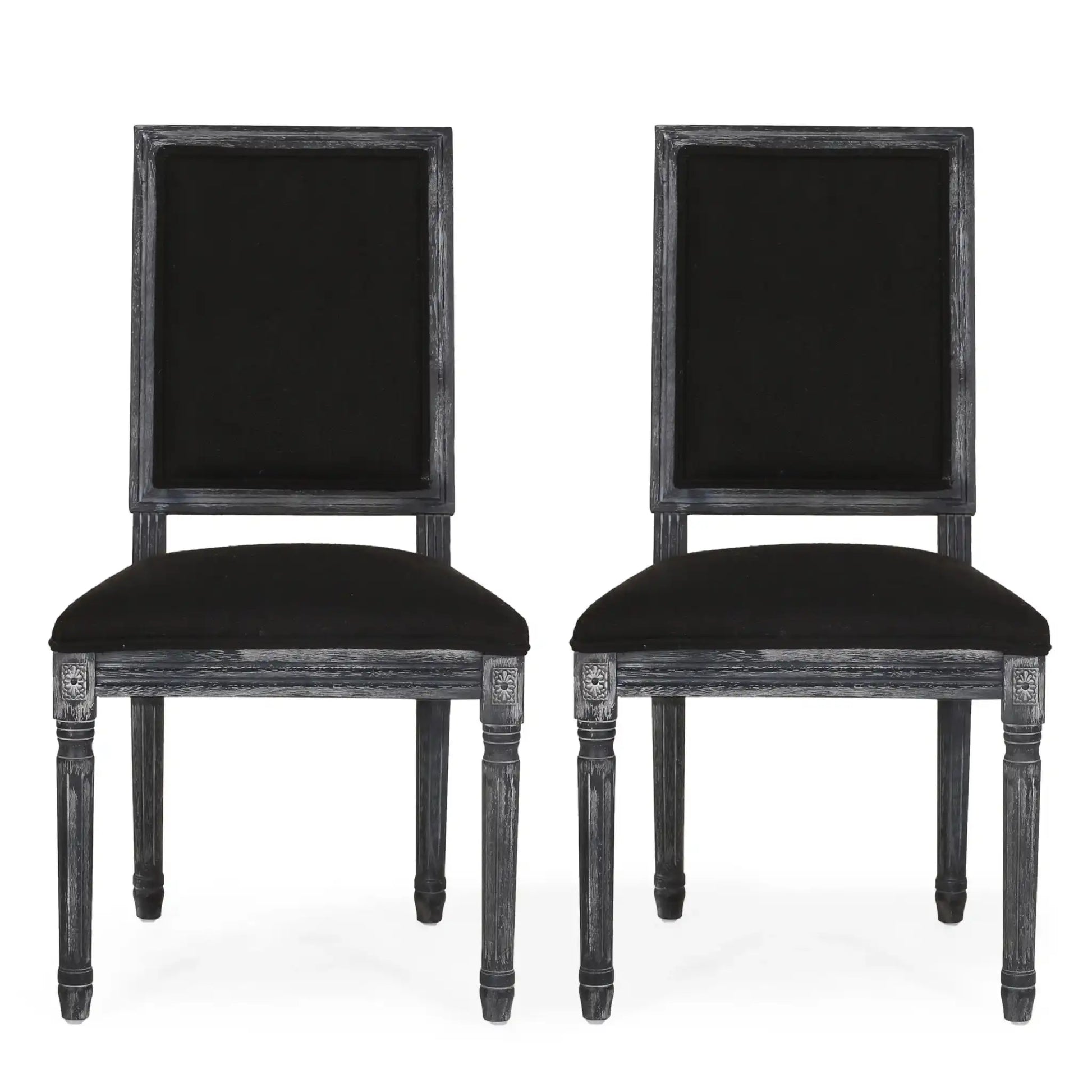 French Country Style Dining Chair With Upholstered Seating And Fluted Legs - Best Buy Furniture