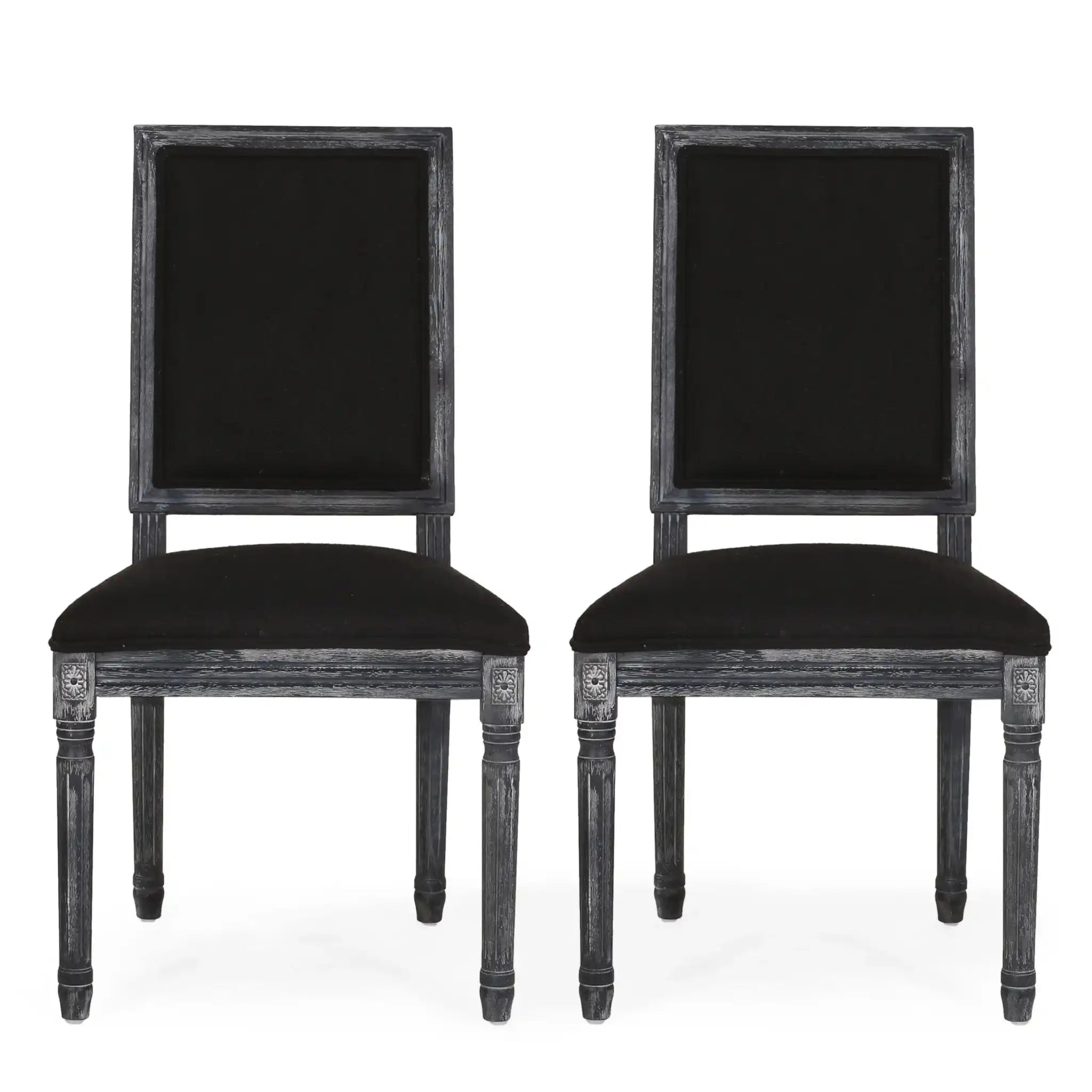 French Country Style Dining Chair With Upholstered Seating And Fluted Legs - Best Buy Furniture
