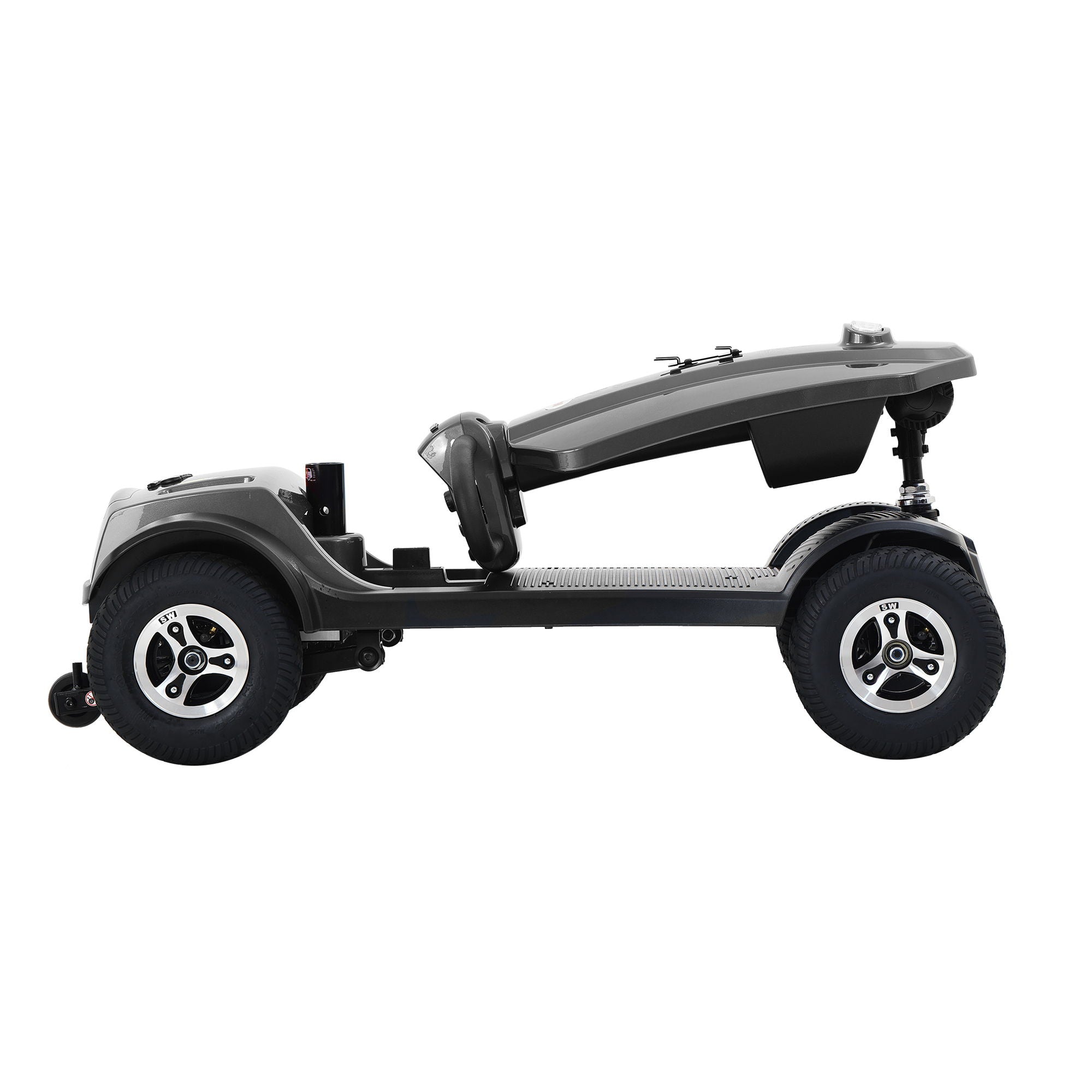 Max Plus - 4 Wheels Outdoor Compact Mobility Scooter With 2 Pieces X 20Ah Lead Acid Battery, 16 Miles, Cup Holders & USB Charger Port