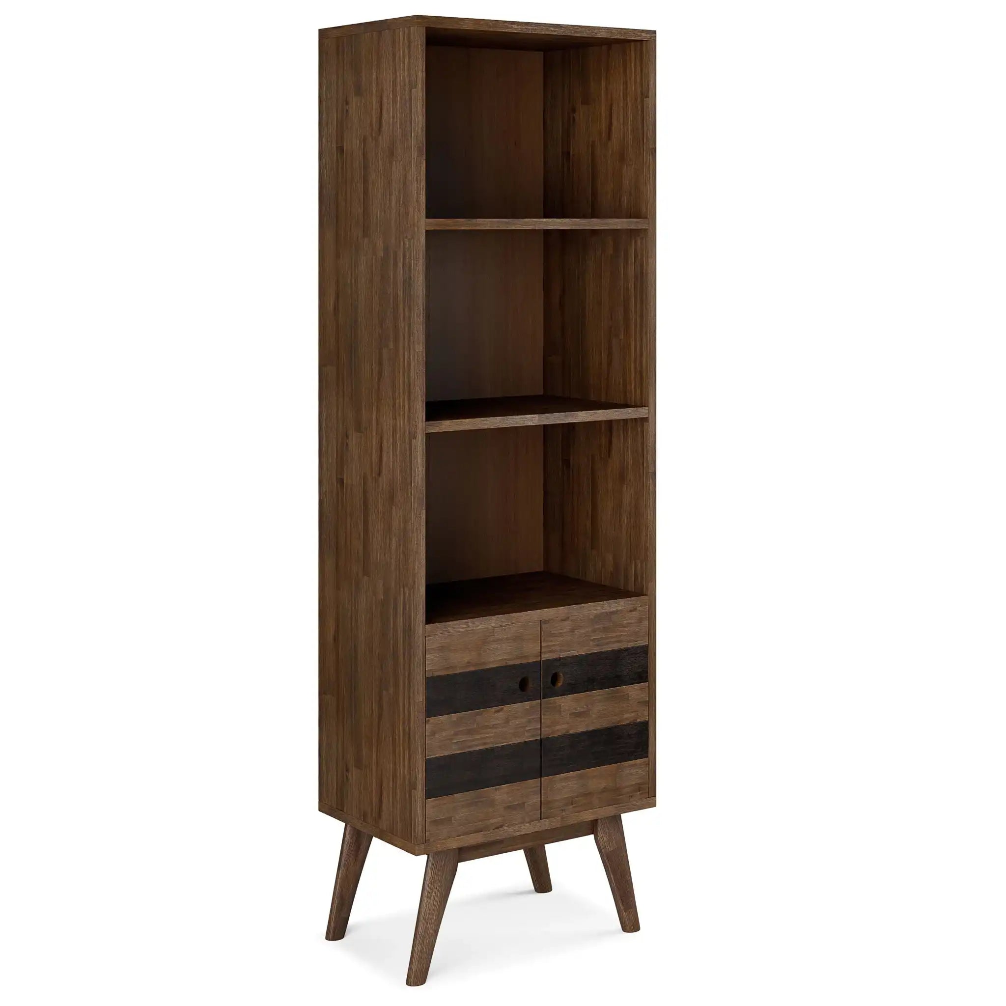 Clarkson - Bookcase With Storage - Rustic Natural Aged Brown - Best Buy Furniture