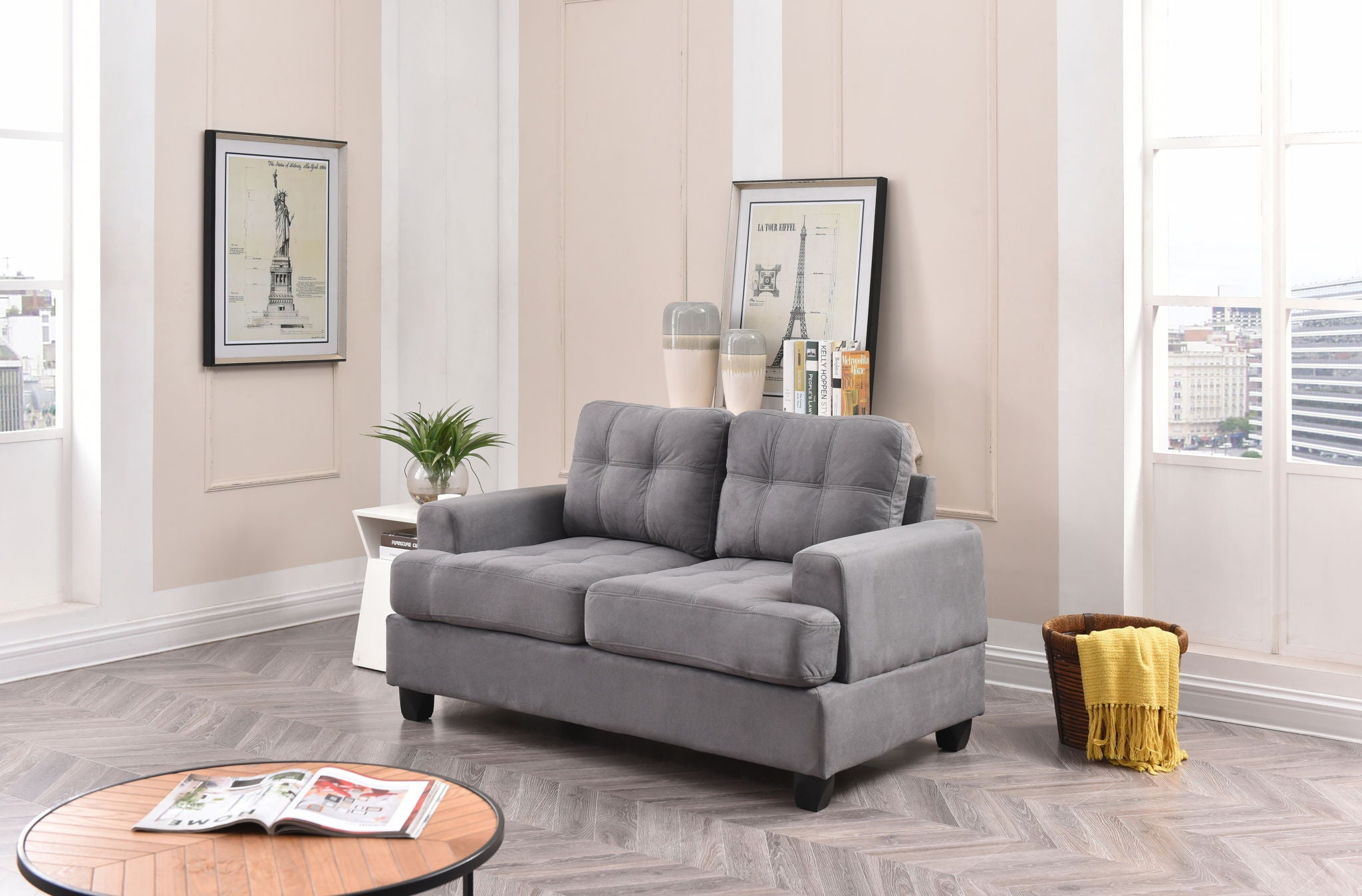 Stylish Transitional Loveseat For Two - Best Buy Furniture