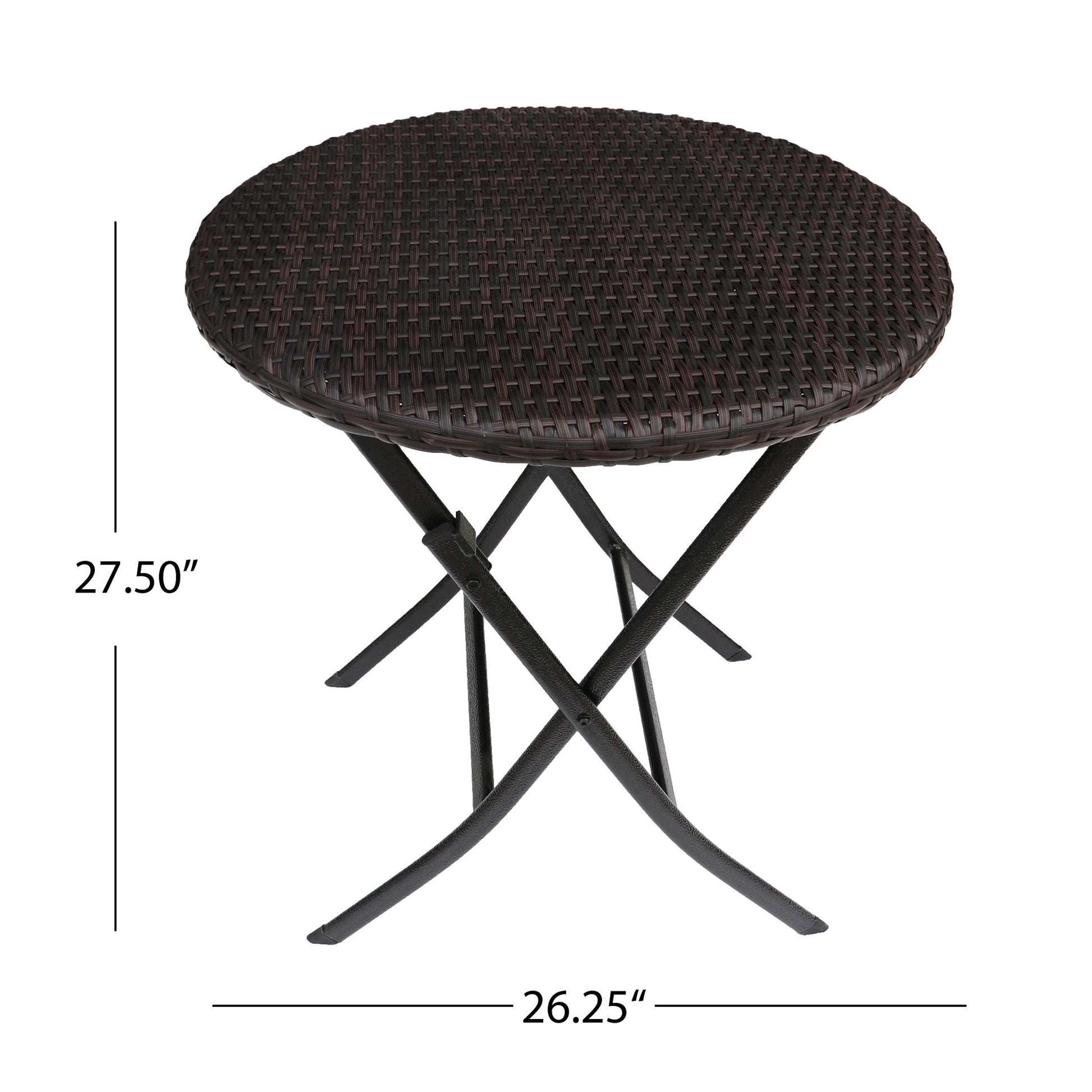 Outdoor Wicker Bistro Set With 2 Chairs - Brown Multi - Best Buy Furniture