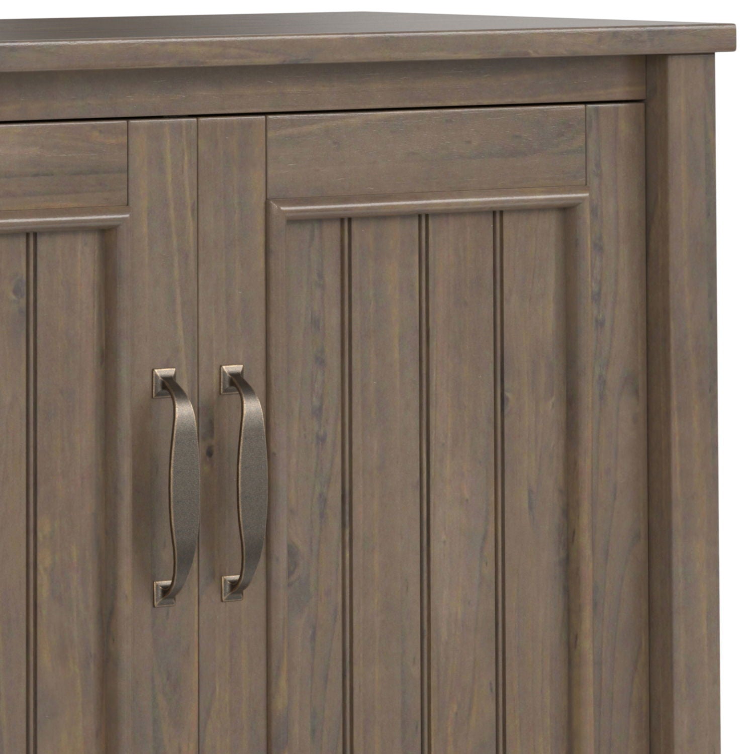 Lev - Low Storage Cabinet - Smoky Brown - Best Buy Furniture