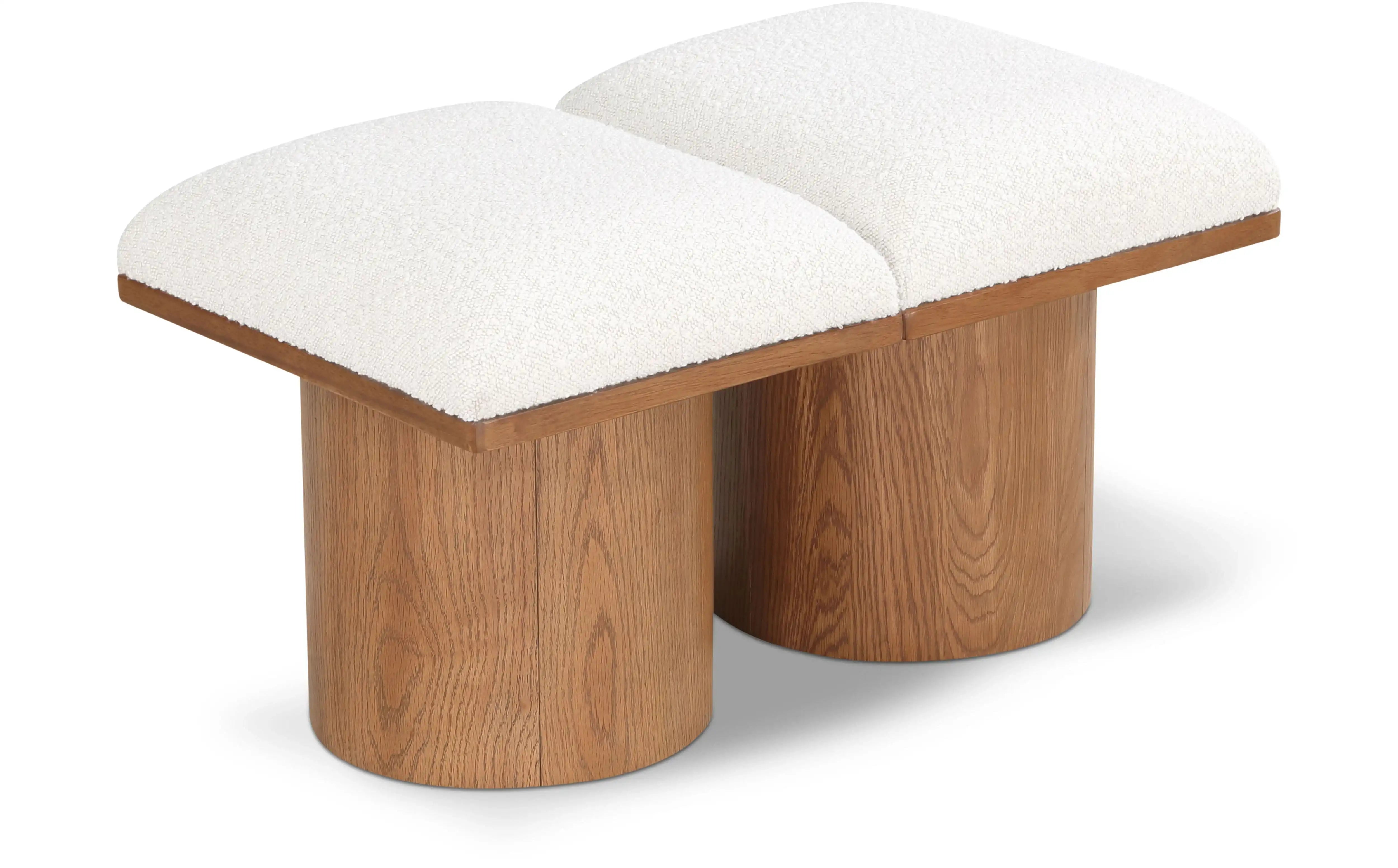 Pavilion - 2 Piece Modular Bench With Brown Base - Best Buy Furniture