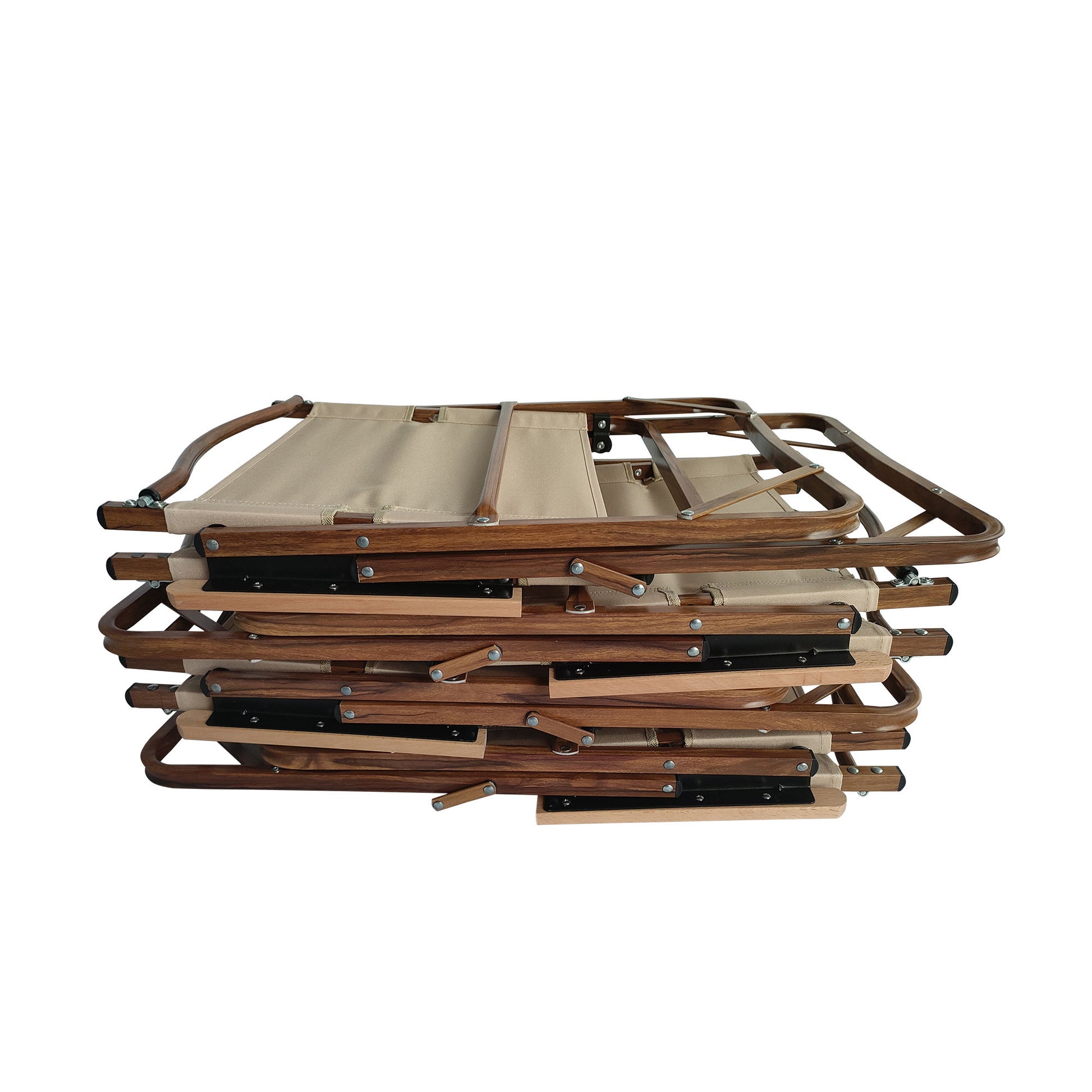 Comfy - Foldable And Portable Chair With Armrests, Indoor And Outdoor Universal (Set of 4) - Brown - Best Buy Furniture