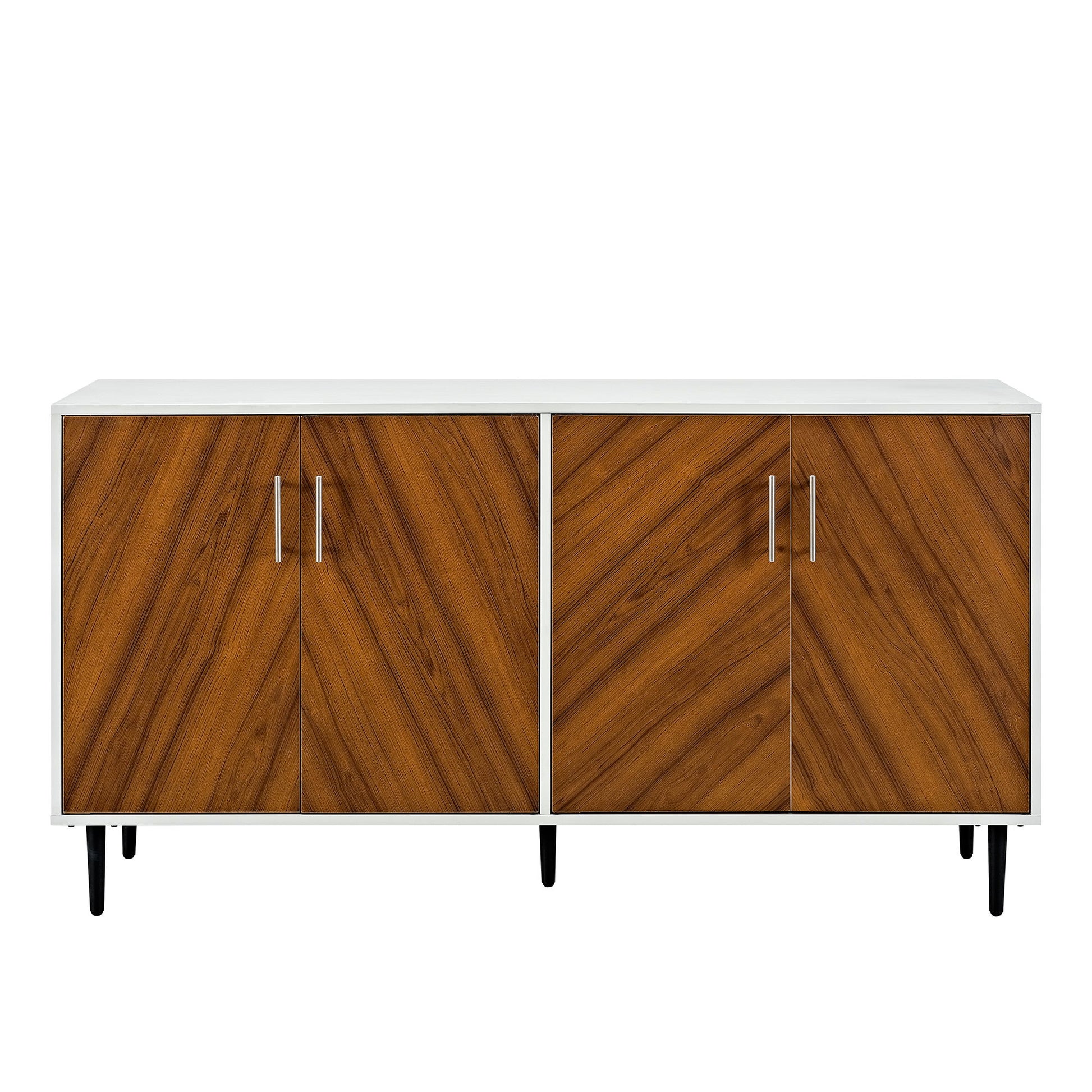 Mid-Century Modern Faux Bookmatch Door Buffet - Best Buy Furniture