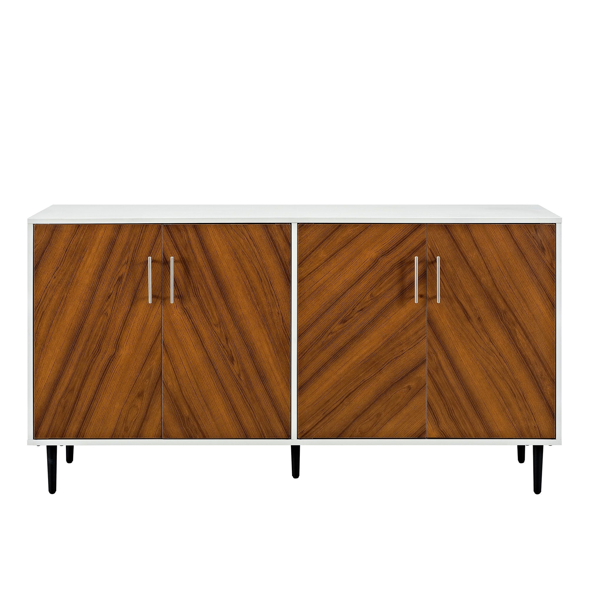 Mid-Century Modern Faux Bookmatch Door Buffet - Best Buy Furniture