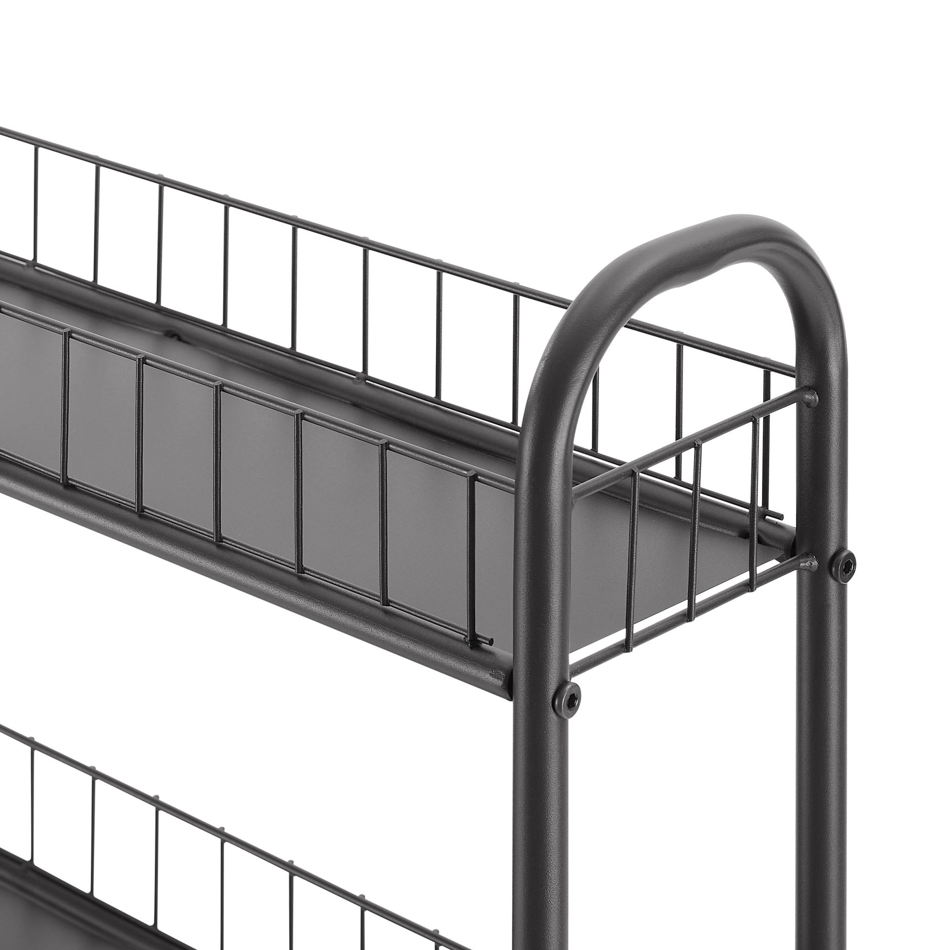 6 Tier Slim Rolling Storage Cart, Mobile Shelving Unit With Wheels, Metal Wire Storage Shelving Rack With Baskets For Kitchen Bathroom Office Laundry Narrow Piaces - Black - Best Buy Furniture