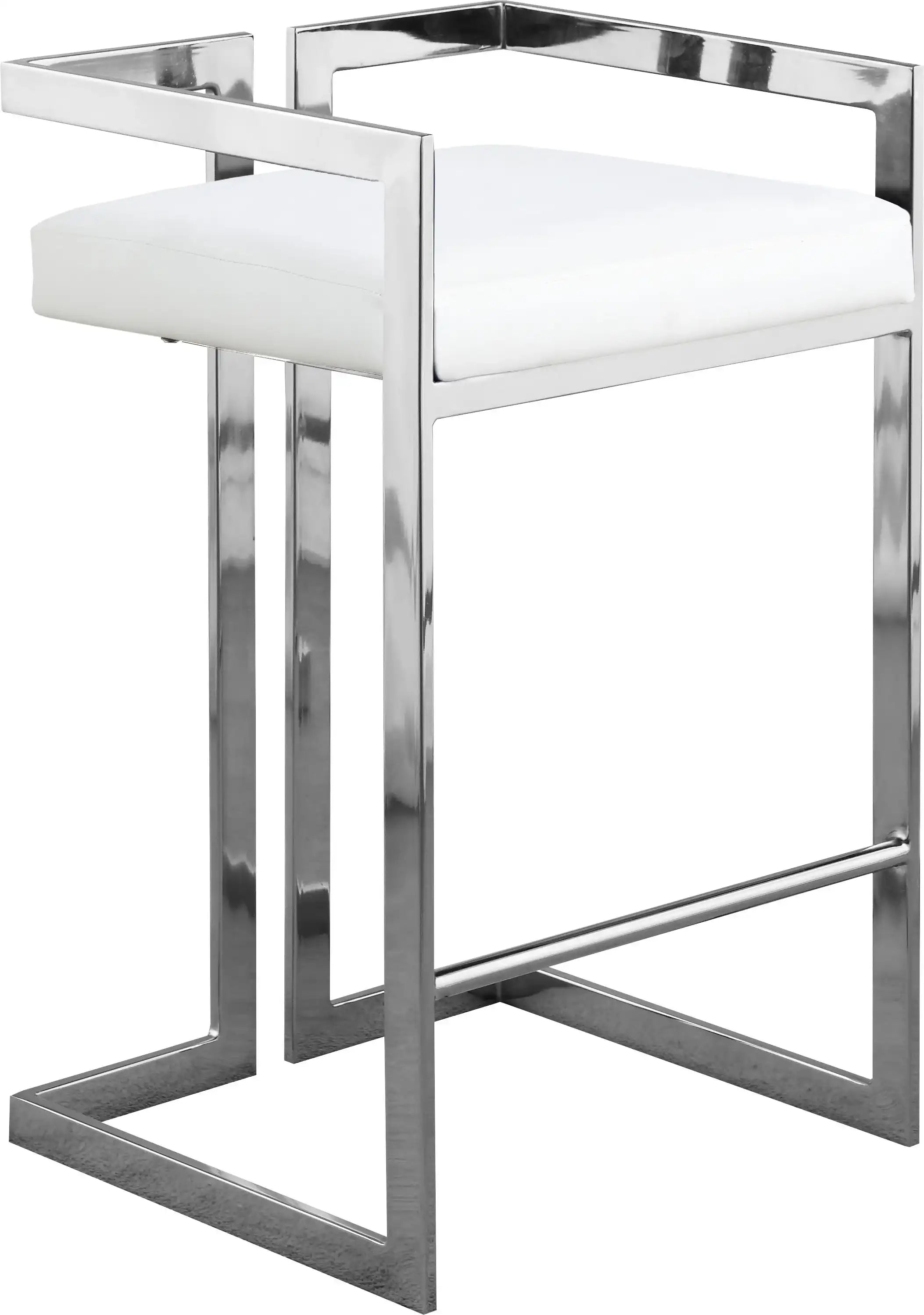 Ezra - Stool with Chrome Legs (Set of 2) - Best Buy Furniture