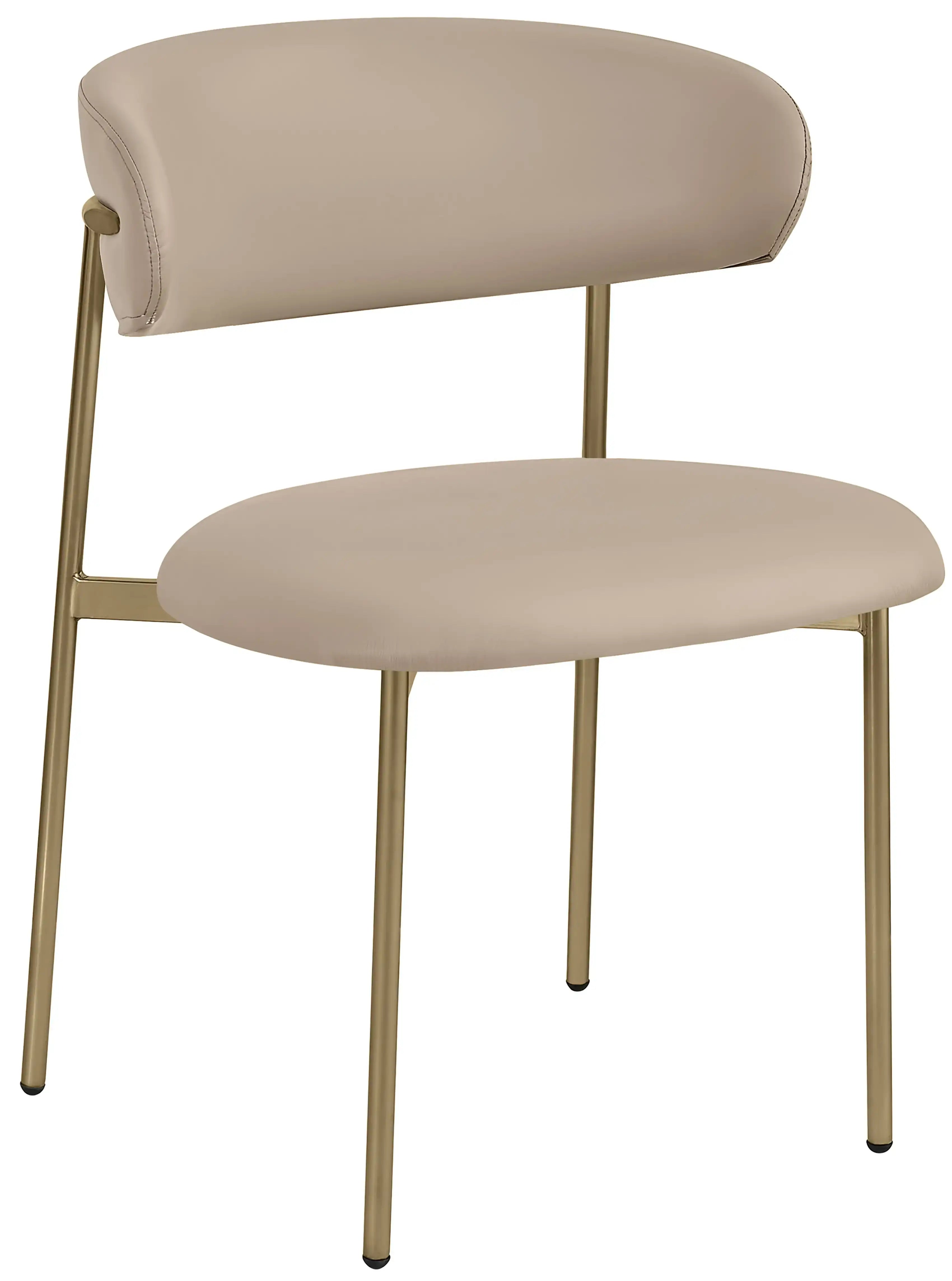 Lupita - Dining Chair With Brushed Gold Legs(Set of 2) - Best Buy Furniture