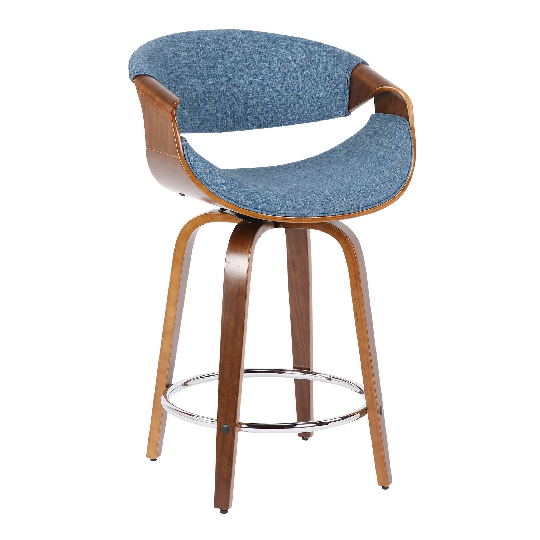 Curvini - Mid Century Modern Counter Stool (Set of 2) - Best Buy Furniture