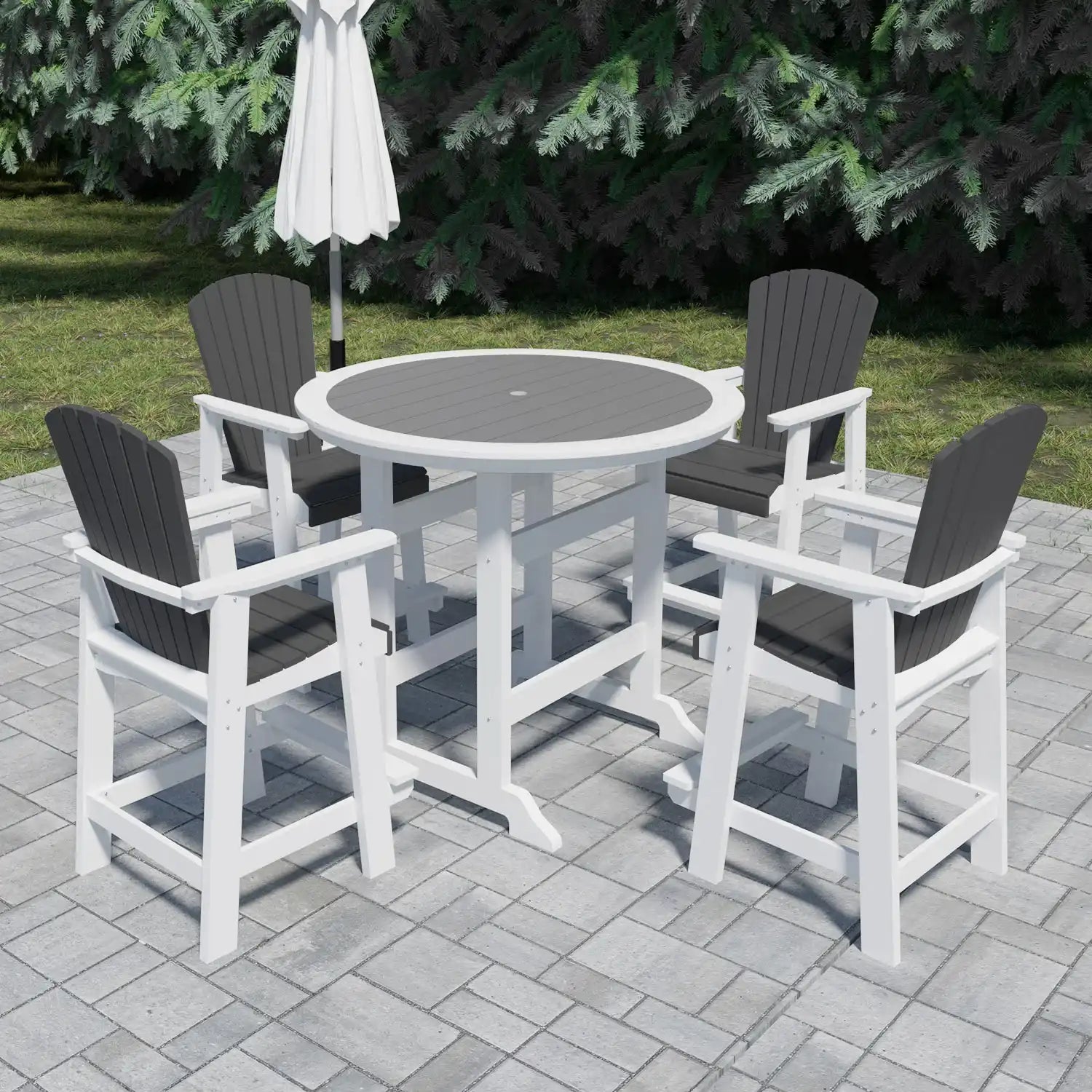 5 Piece HDPE Patio Bar Table and Chair Set - Best Buy Furniture