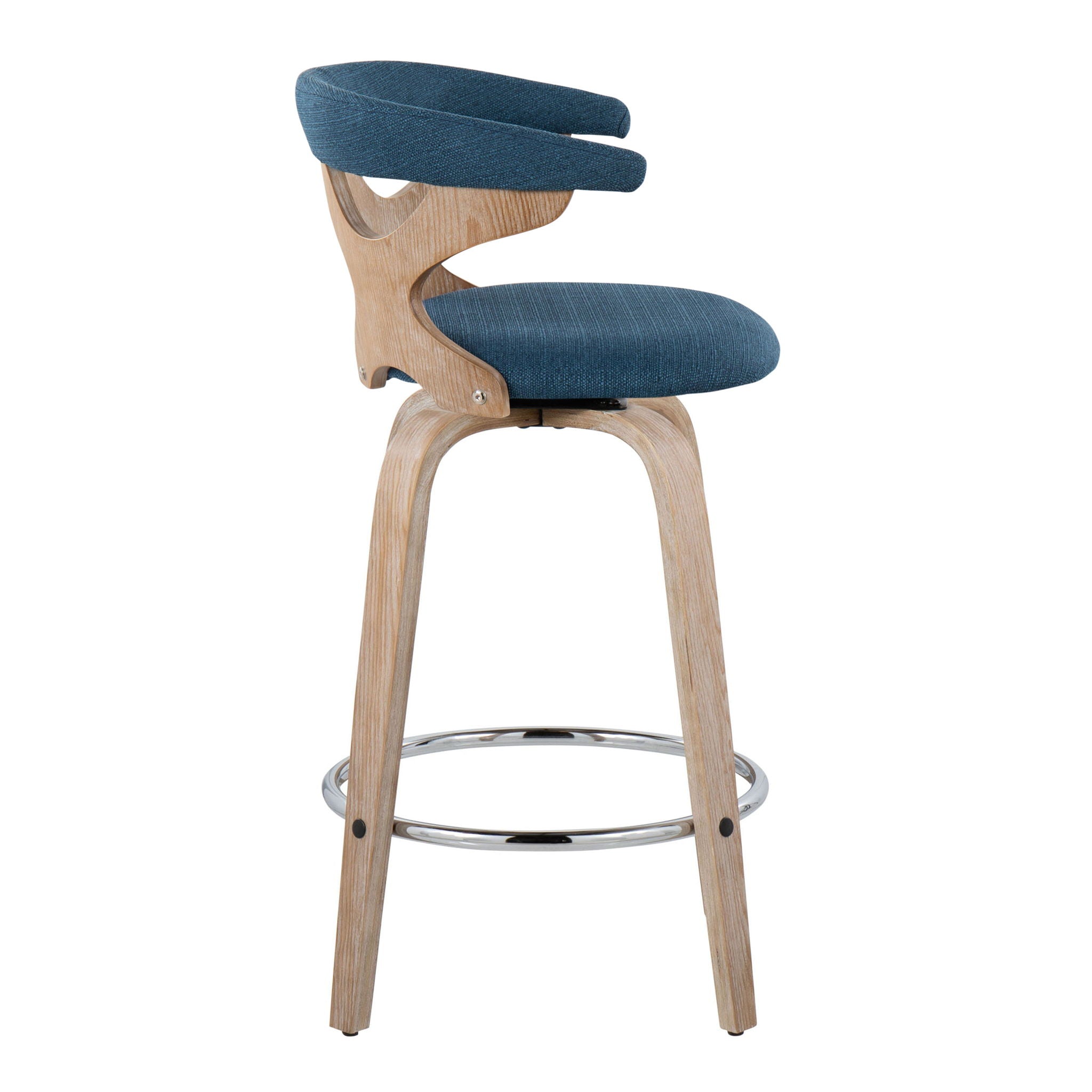 Gardenia - Mid Century Modern Fixed Height Counter Stool With Swivel (Set of 2) - Best Buy Furniture